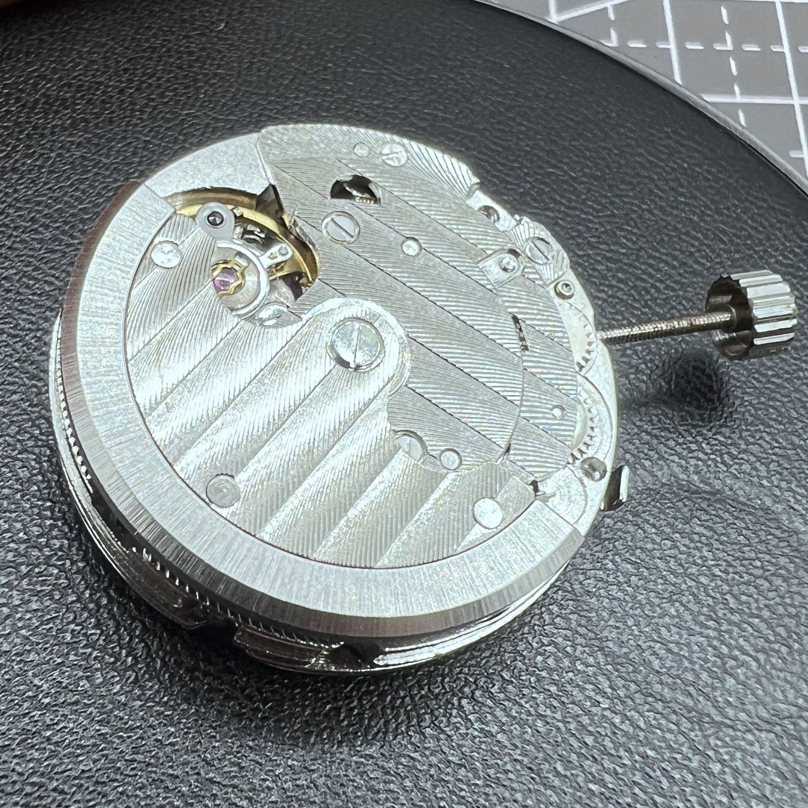 Seagull ST16 Mechanical Movement Watch Part Black Calendar 7 Hands Date at 6