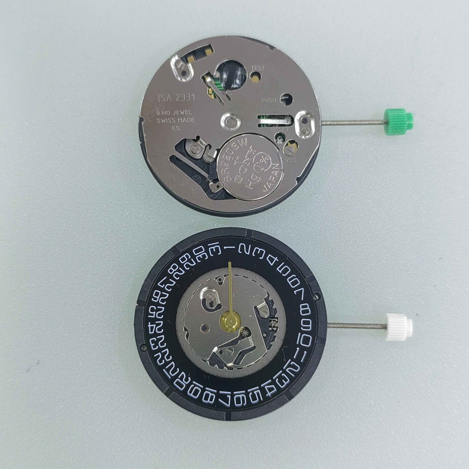 ISA 2331 Black Dial Quartz Movement Date At 3 Watchmaker Watch Repair Part