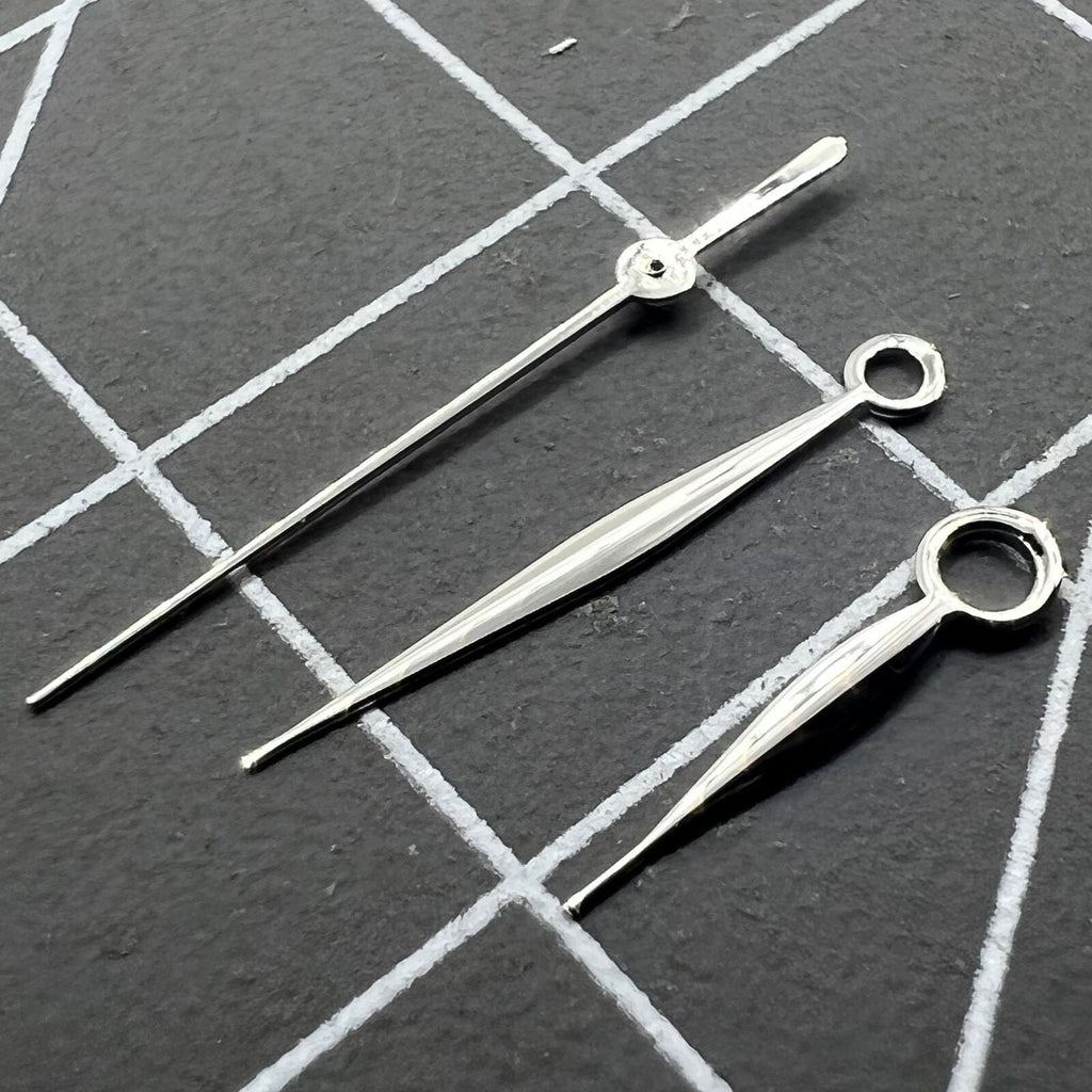 2 Sets/Pack Silver Hour/Minute/Second Hand Men Hands Set for Miyota 9015