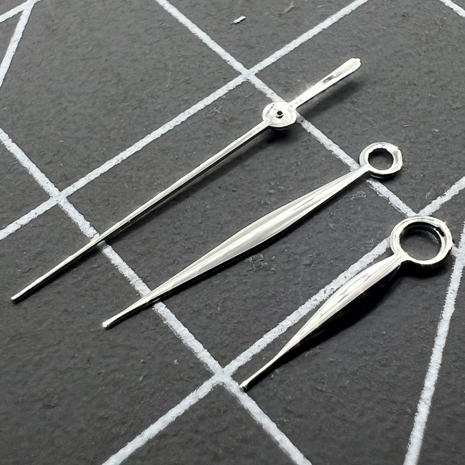 2 Sets/Pack Silver Hour/Minute/Second Hand Men Hands Set for Miyota 9015
