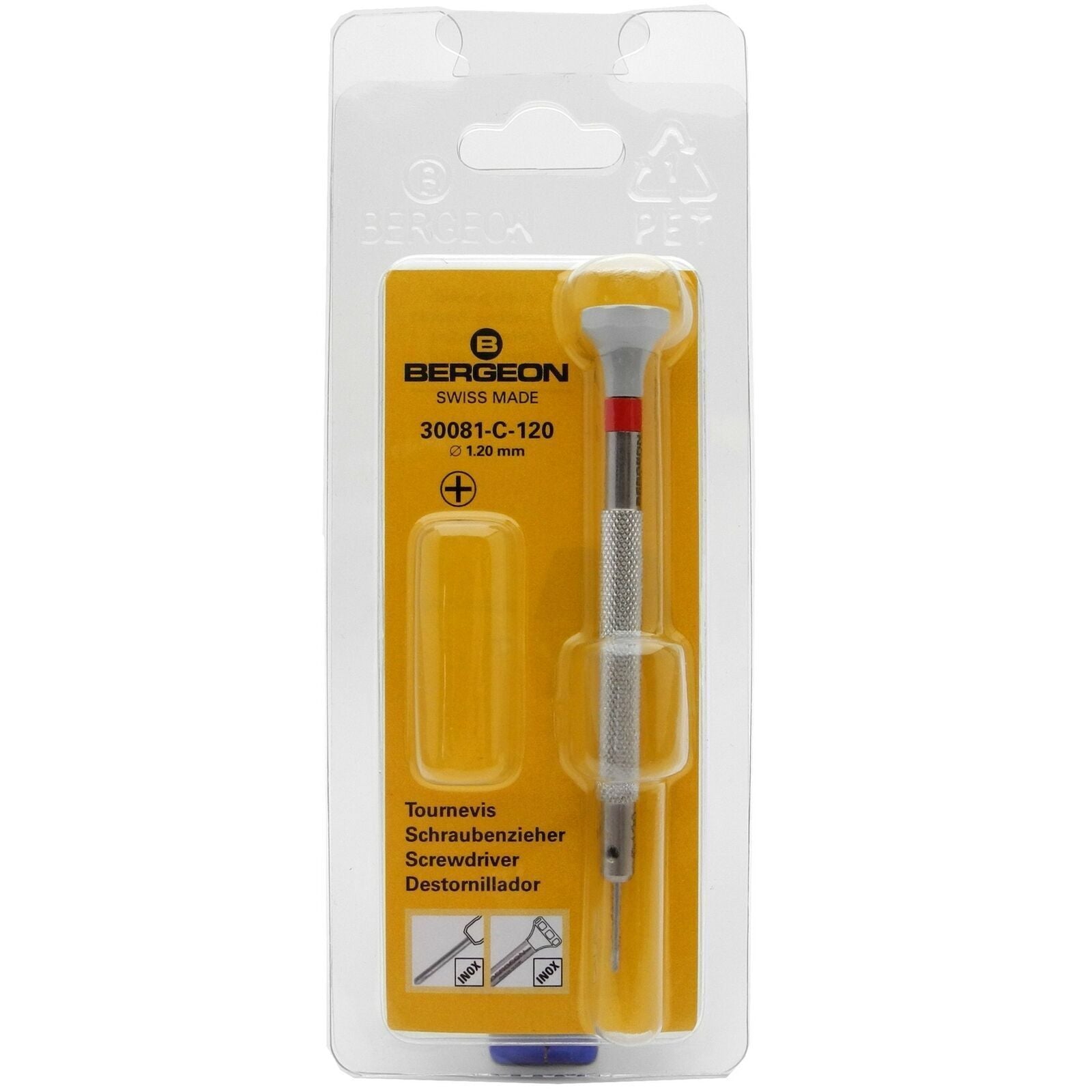 Bergeon 30081-C-120 Screwdriver Phillips 1.20mm Ergonomic Screwdriver