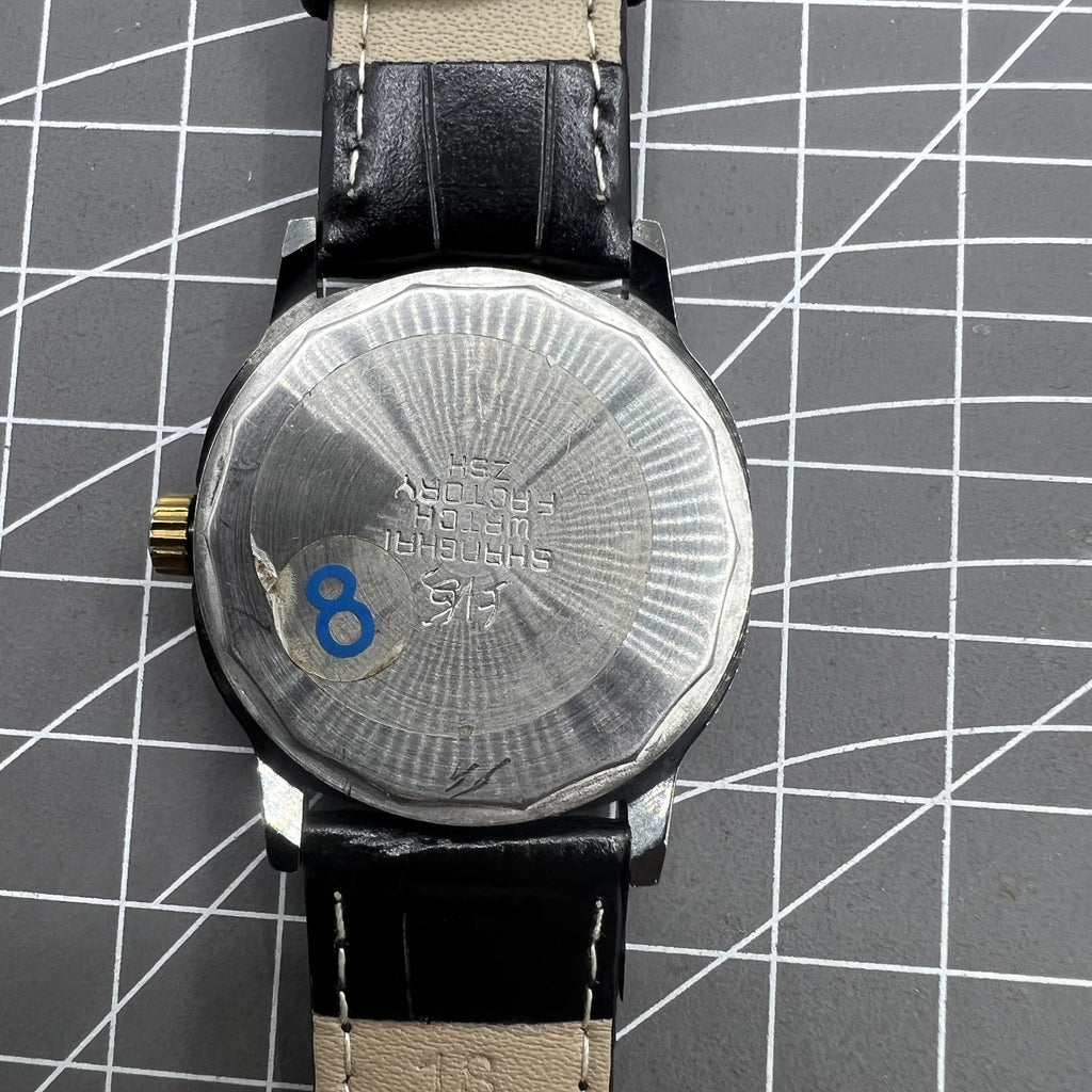 34mm Shanghai Factory Made Manual Mechanical Watch Black 19 Jews Shock-Resistant