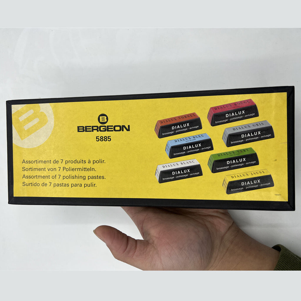 Bergeon 5885 DIALUX Rouge Polish Brossage Assortment of 7 Polishing Products