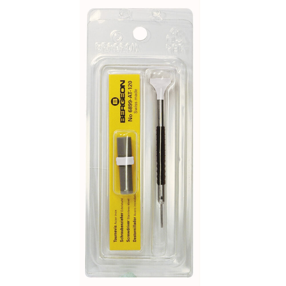 Bergeon 6899-AT-060 Ergonomic 0.6mm Screwdrivers with Spare Blades