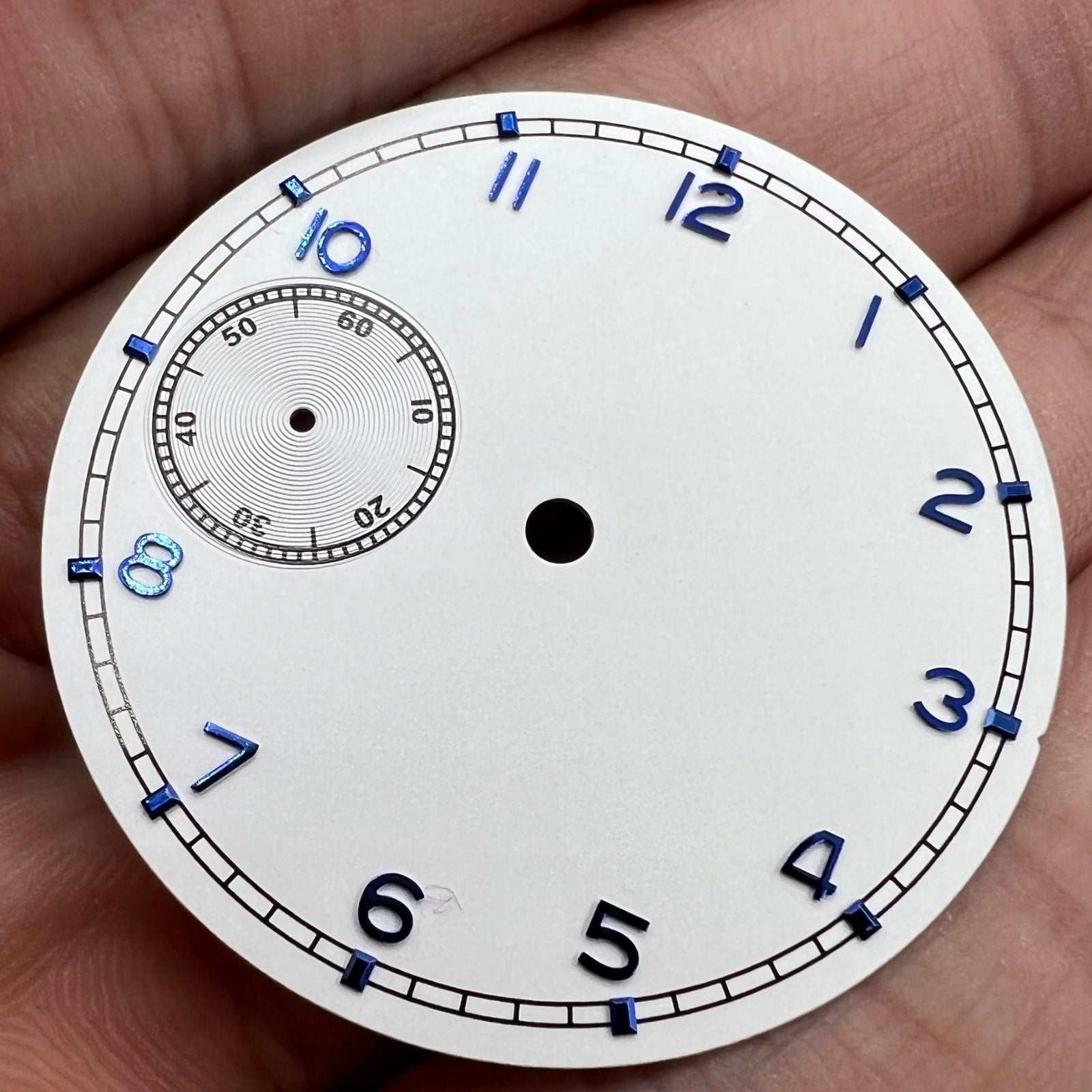 37mm Watch Dial White Pilot Suitable for ETA 6497 Movement No Logo BP08