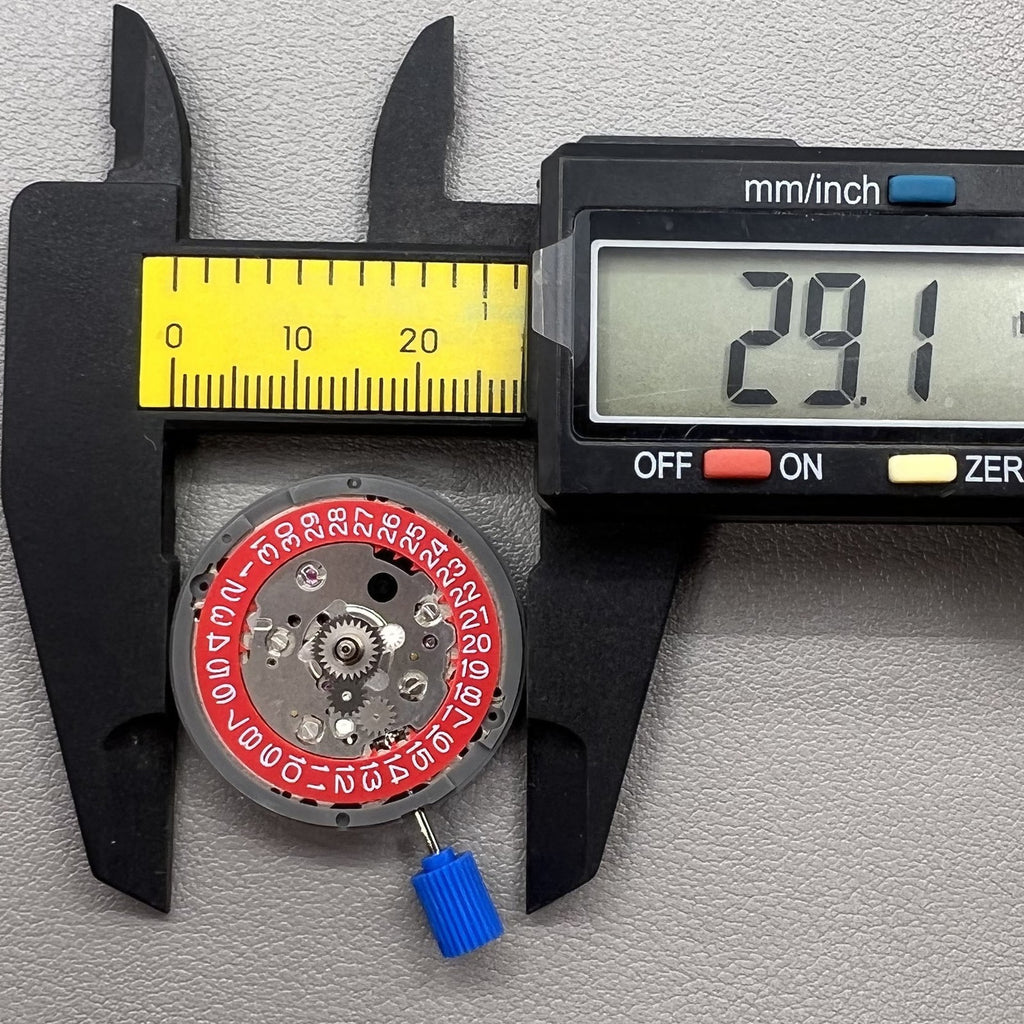 Seiko NH34 Automatic Mechanical GMT Movement Hacking Seconds Red Disk Wheel