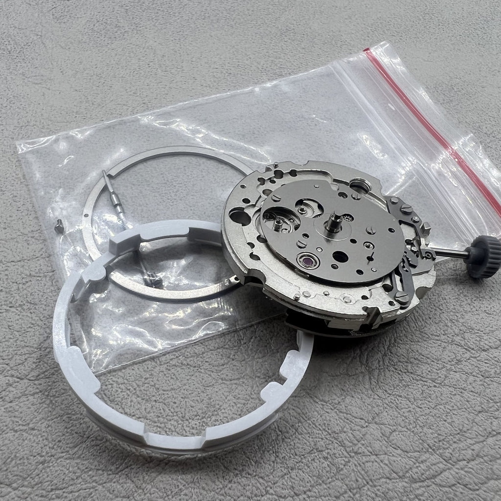 Japanese Miyota 8245 Automatic Mechanical Movement Silver Hollow 2 Hands