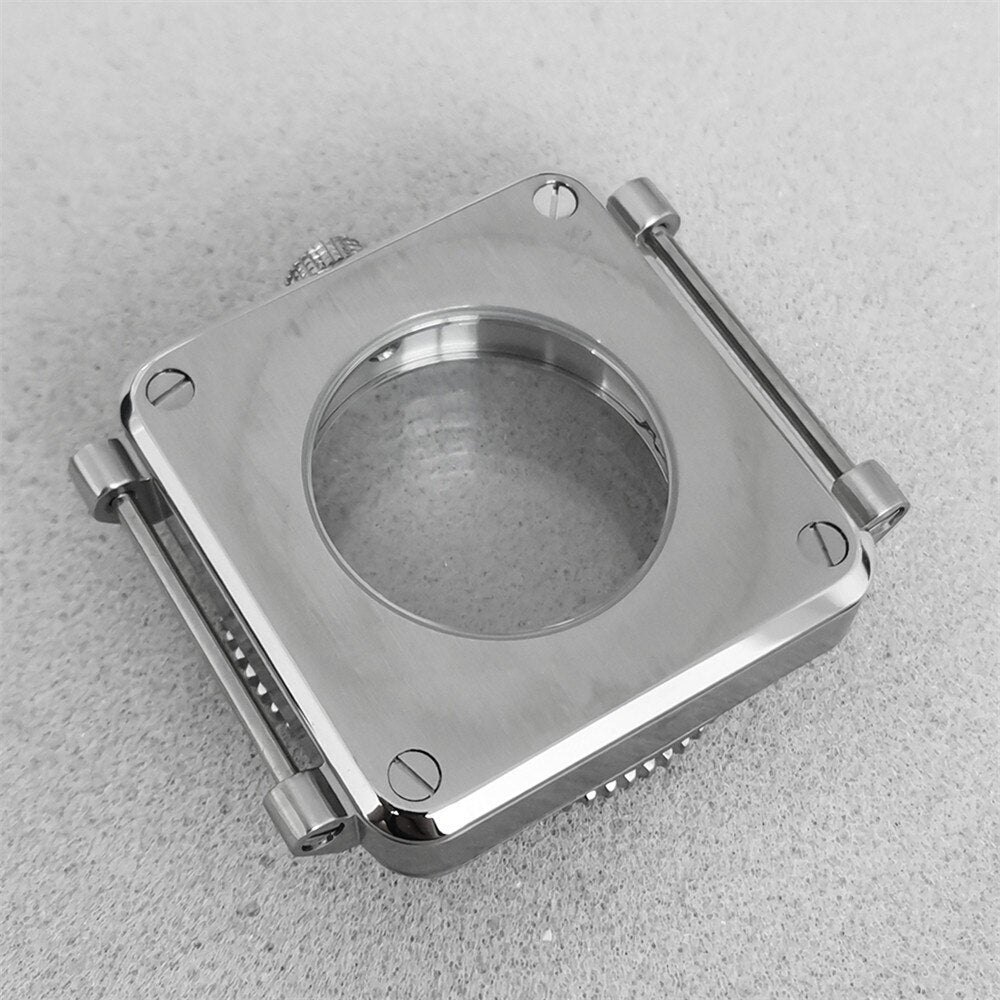 42mm S/S Sapphire Glass Square Watch Case for Seiko NH35/NH36/4R/7S