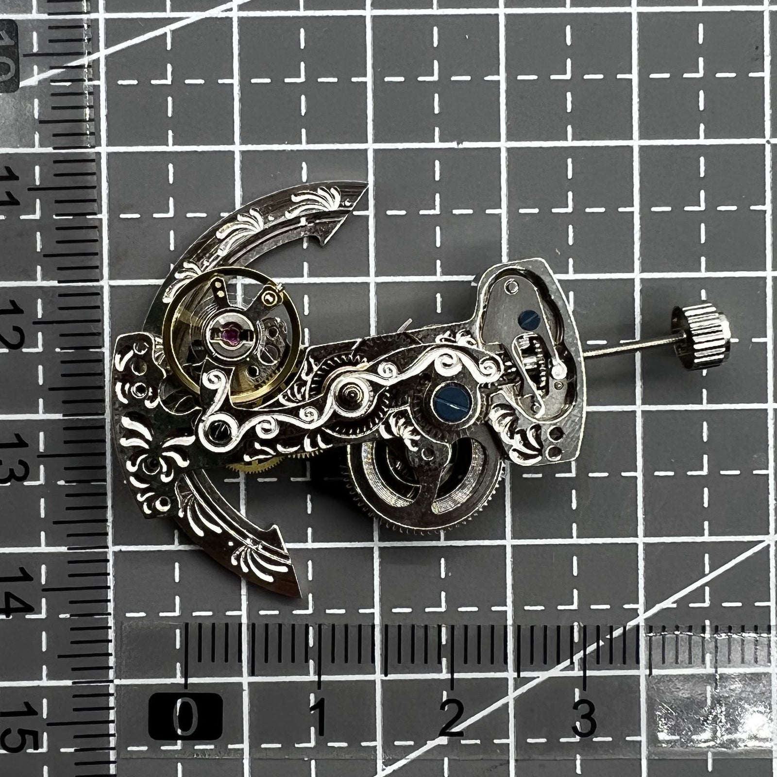 Bar Shape Bare Balance Wheel Automatic Mechanical Movement