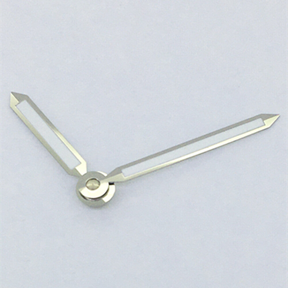 Watch Hands 2 Hands Silver Trim Green Luminous for ST3600/ST3620/ETA6497/ETA6498