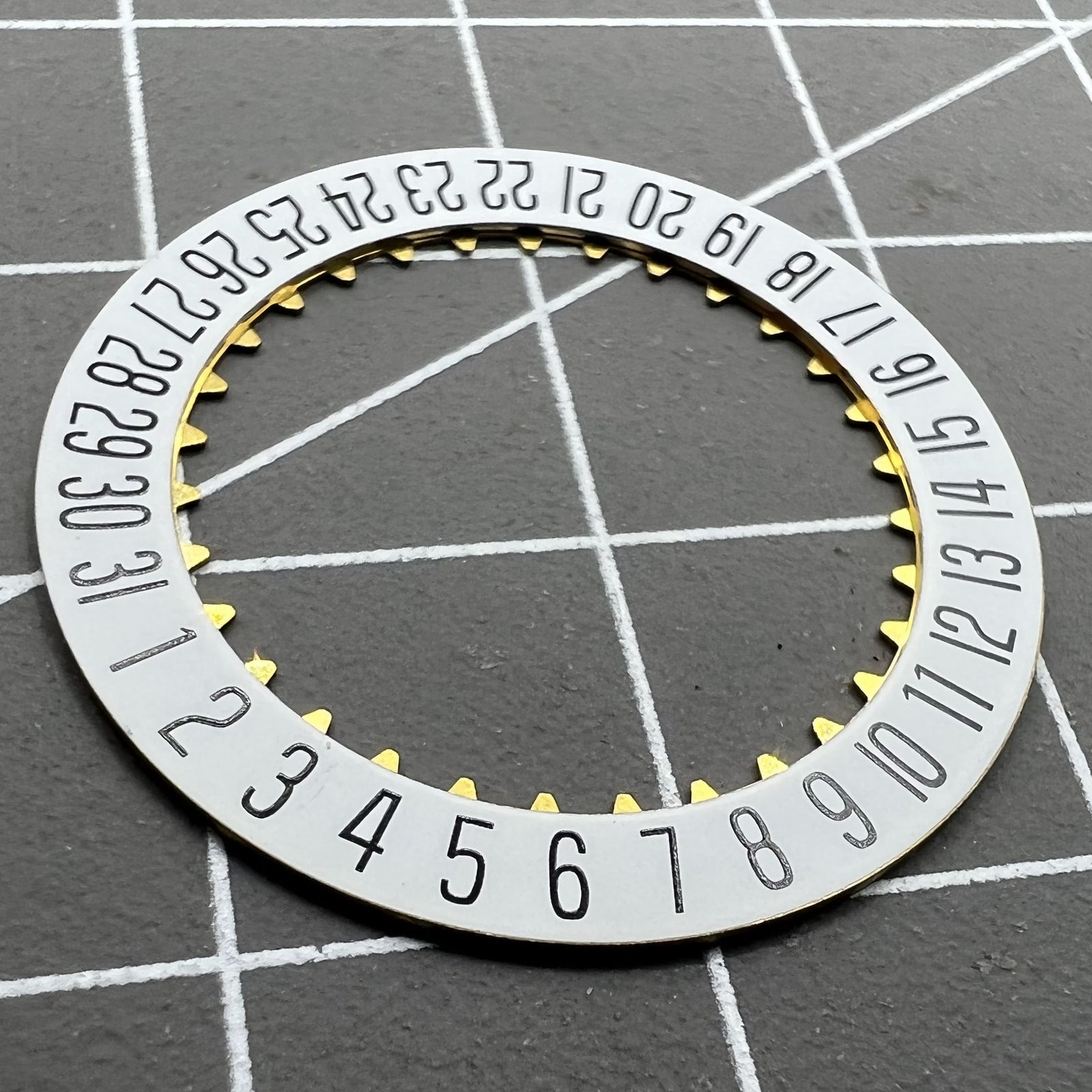 White Date At 6 Date Disk Wheel Date Wheel Original for ETA 7750 Movement