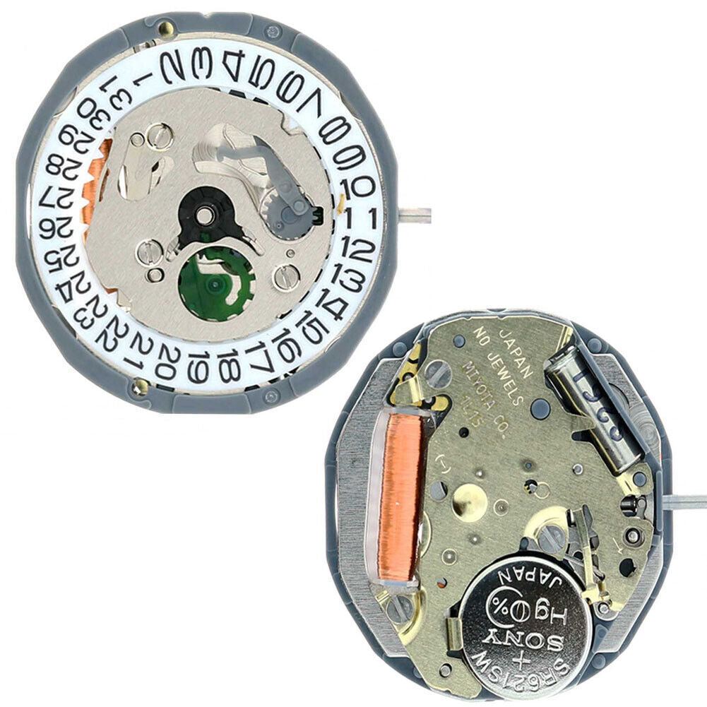 Miyota 1L15 Japan Quartz Movement Date at 3