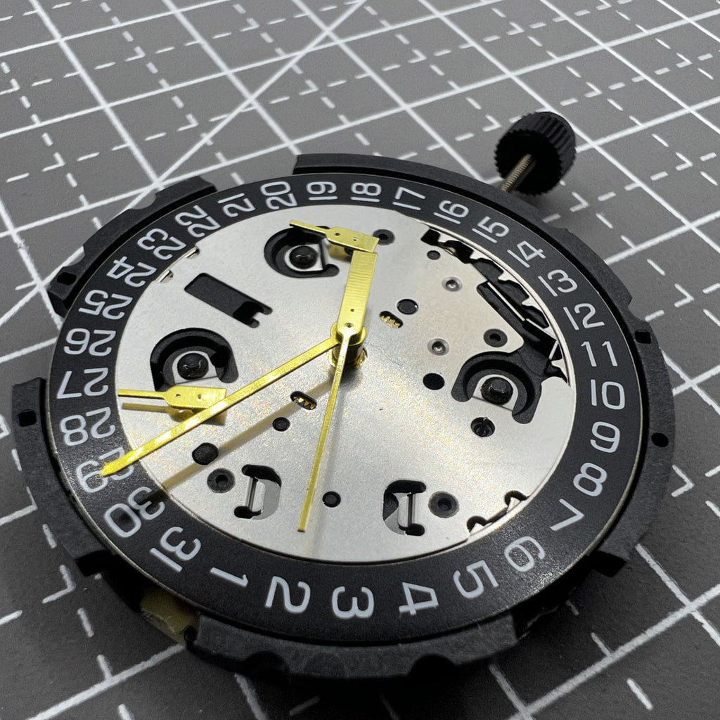 ETA G10.212 Watch Quartz Movement Black Disk 3 Hands Date At 3