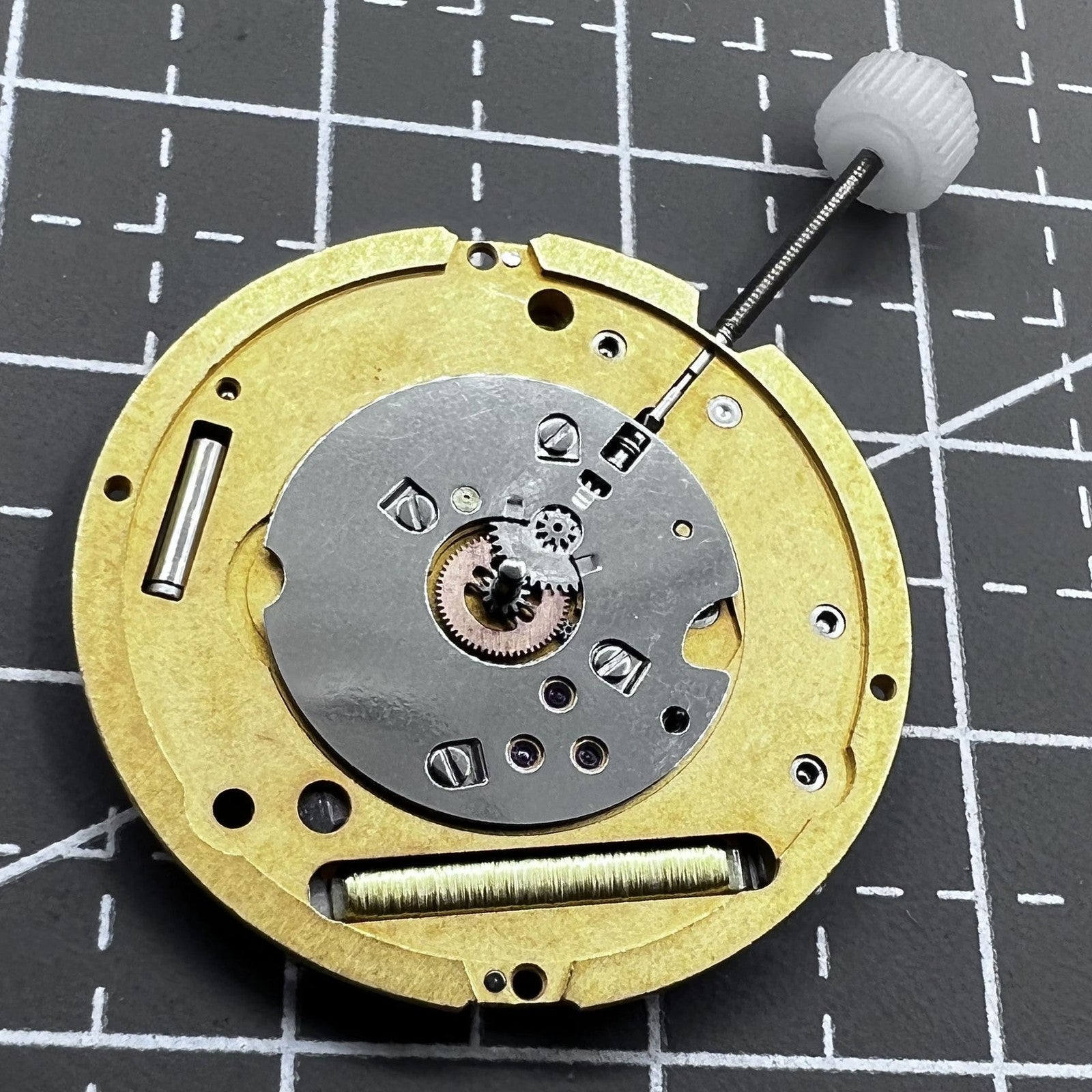 Swiss Ronda 1004 Golden Watch Quartz Movement 2 Hands