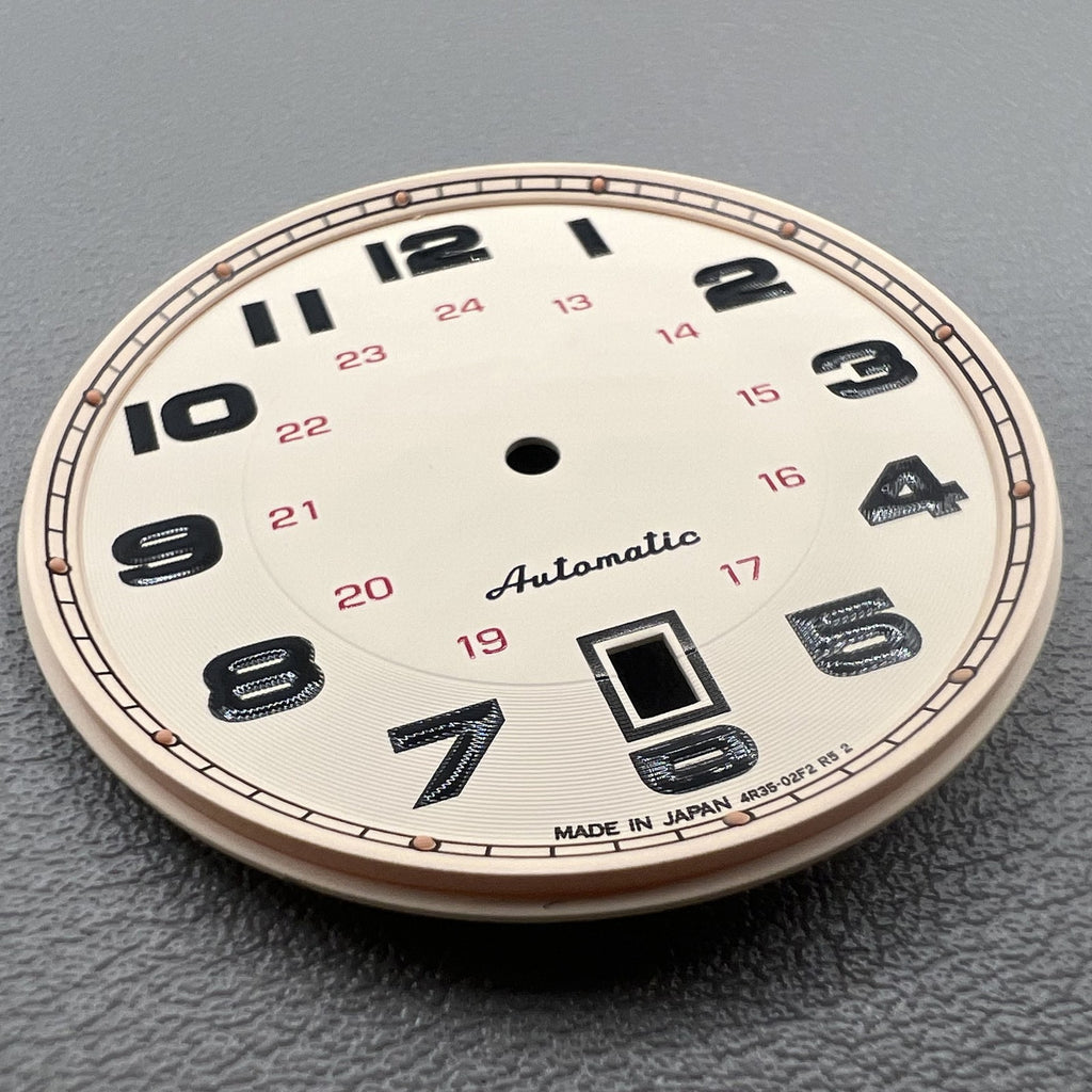 36mm Light Brown Watch Dial Vintage No Lume Modified for NH35 Movement