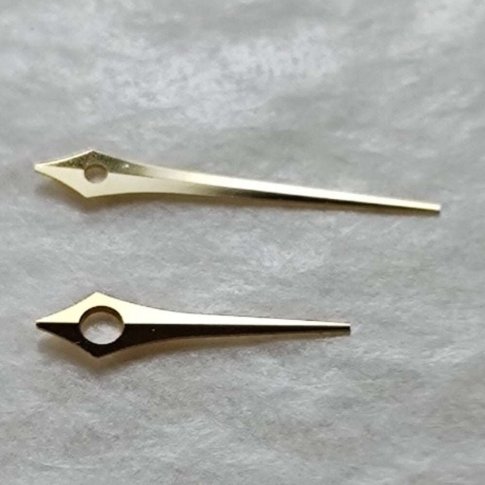 7x10mm Polished Golden Arrow Shape Watch Hand Set for VJ34 Quartz Movement