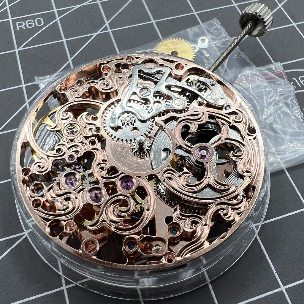 Seagull ST3600 6497 Carved Hollow Hand Winding Manual Mechanical Movement