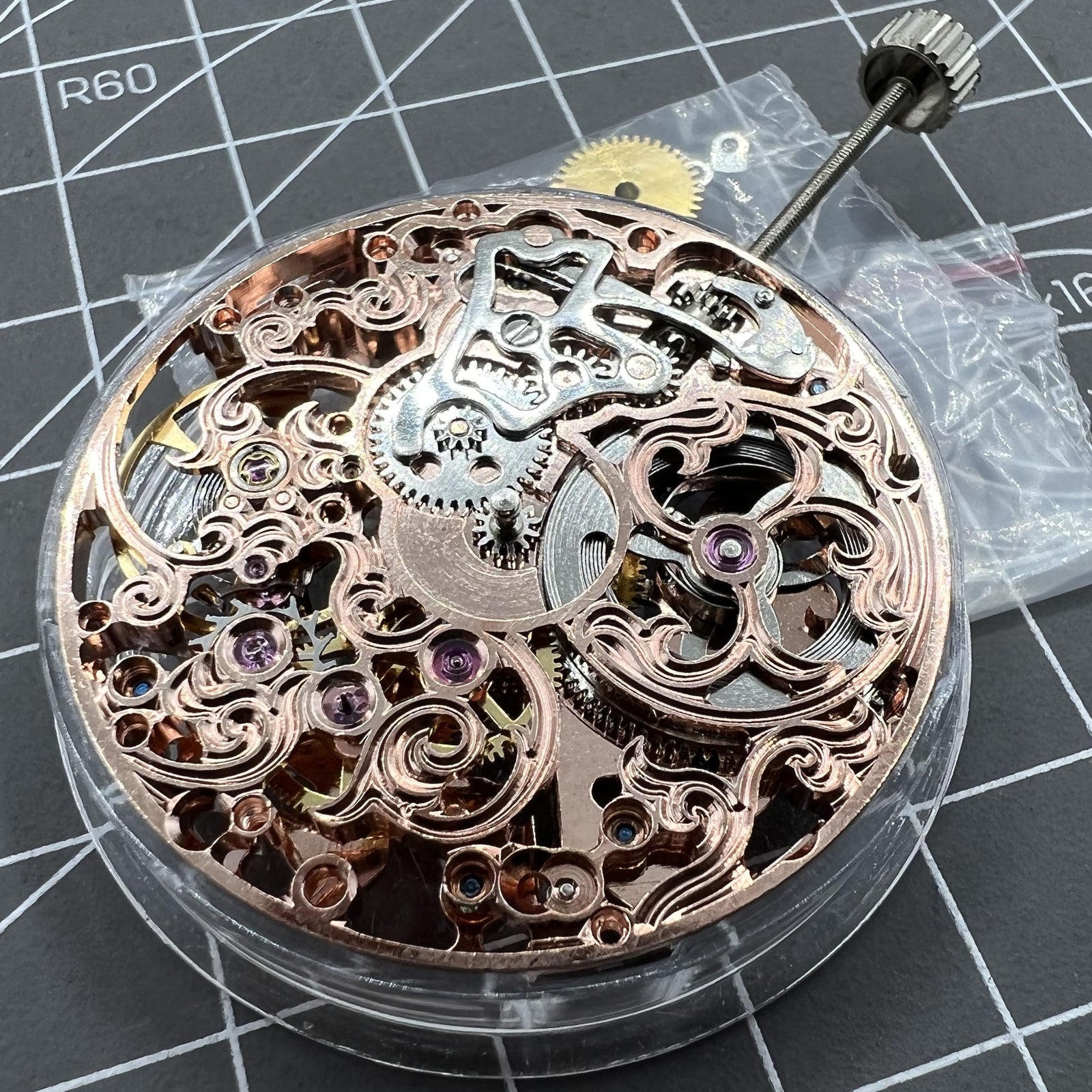 Seagull ST3600 6497 Carved Hollow Hand Winding Manual Mechanical Movement