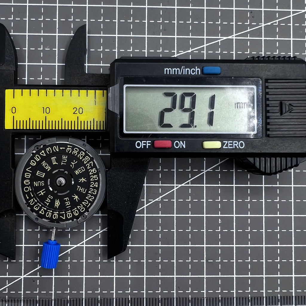 Seiko NH36 Automatic Mechanical Movement Black Dial Golden Font Crown At 3.0
