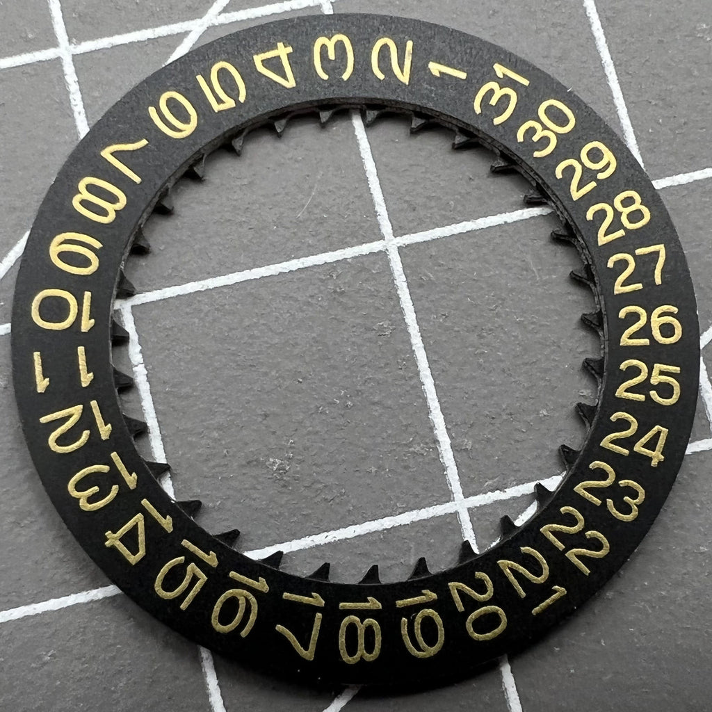 Golden Character Black Background Disk Date Wheel for Movement NH35 NH36