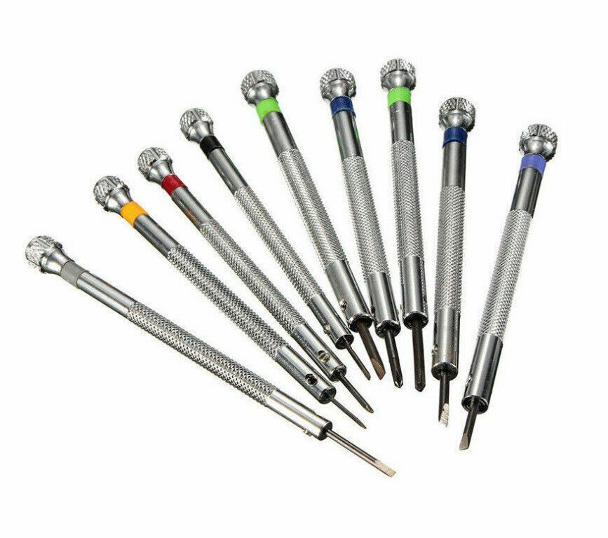 Screwdrivers Set of 9 Flat Blade Assort Slotted Screwdrivers Size 0.6mm~2.0mm