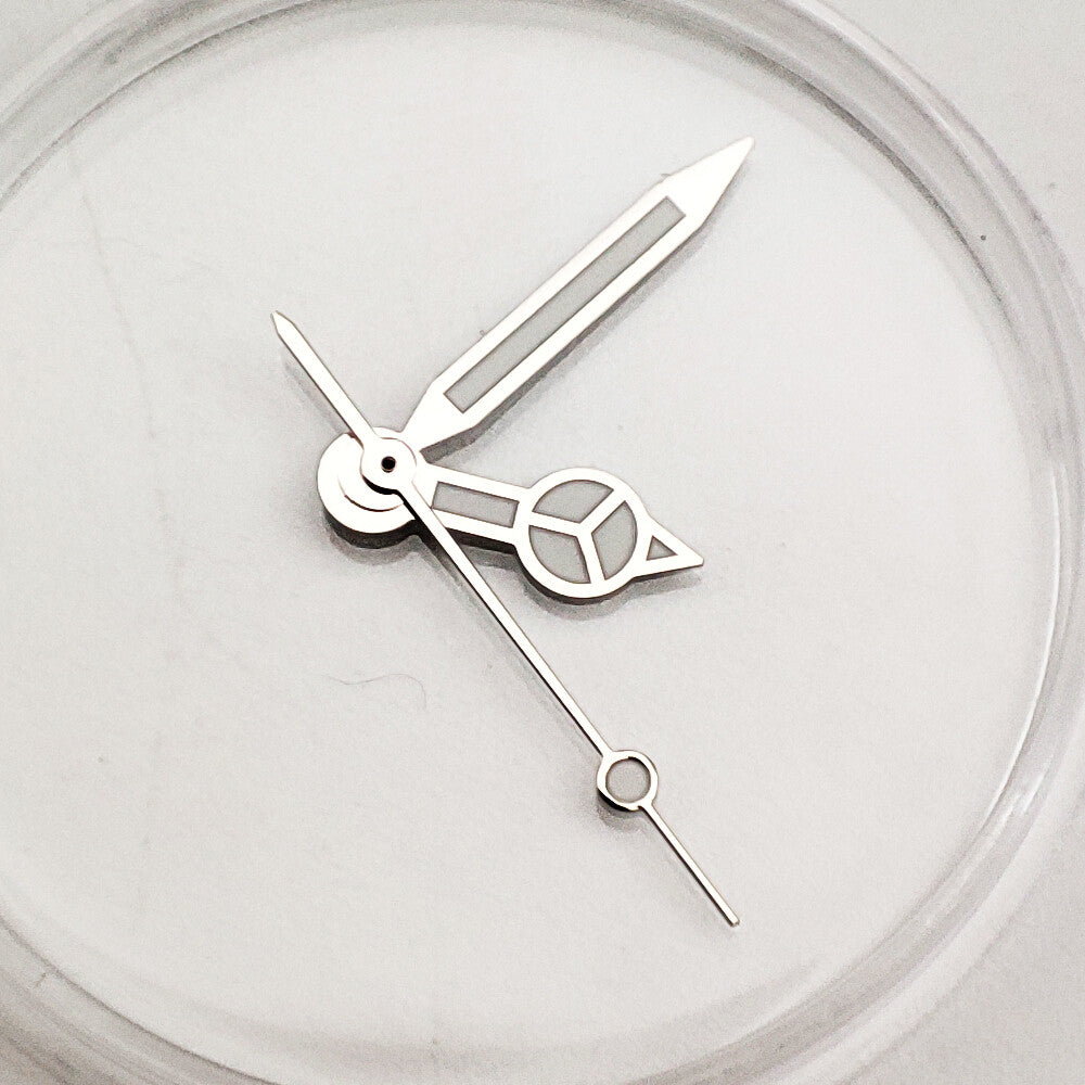 7.75*12*13MM Silver Trim Green Luminous Watch Hands For NH35A/NH36A Movement