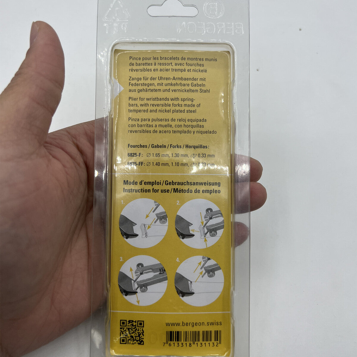 Bergeon 6825-PF Spring Bar Bracelet Pliers Remover Removing Tool