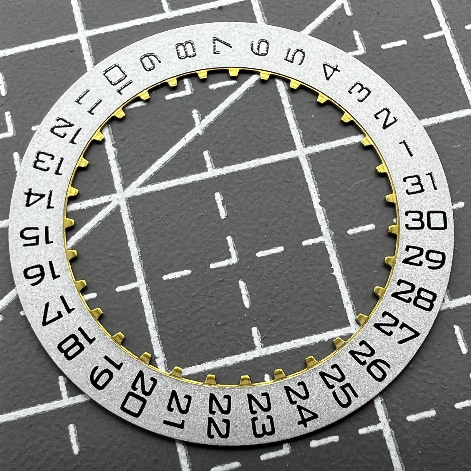 Men Silver Date Disk Wheel Date Wheel Fit for Movement ETA2892 ETA2824