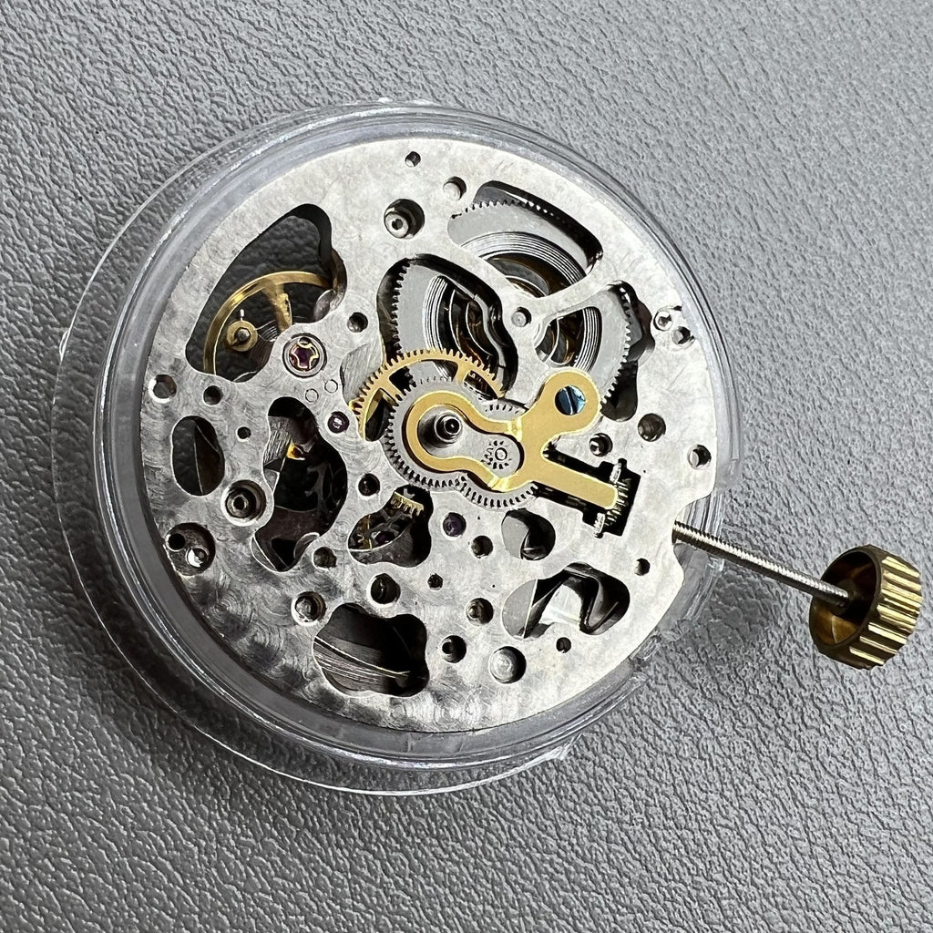 Hollow Hangzhou 2189 Automatic Mechanical Movement Red Rotor 3 Hands