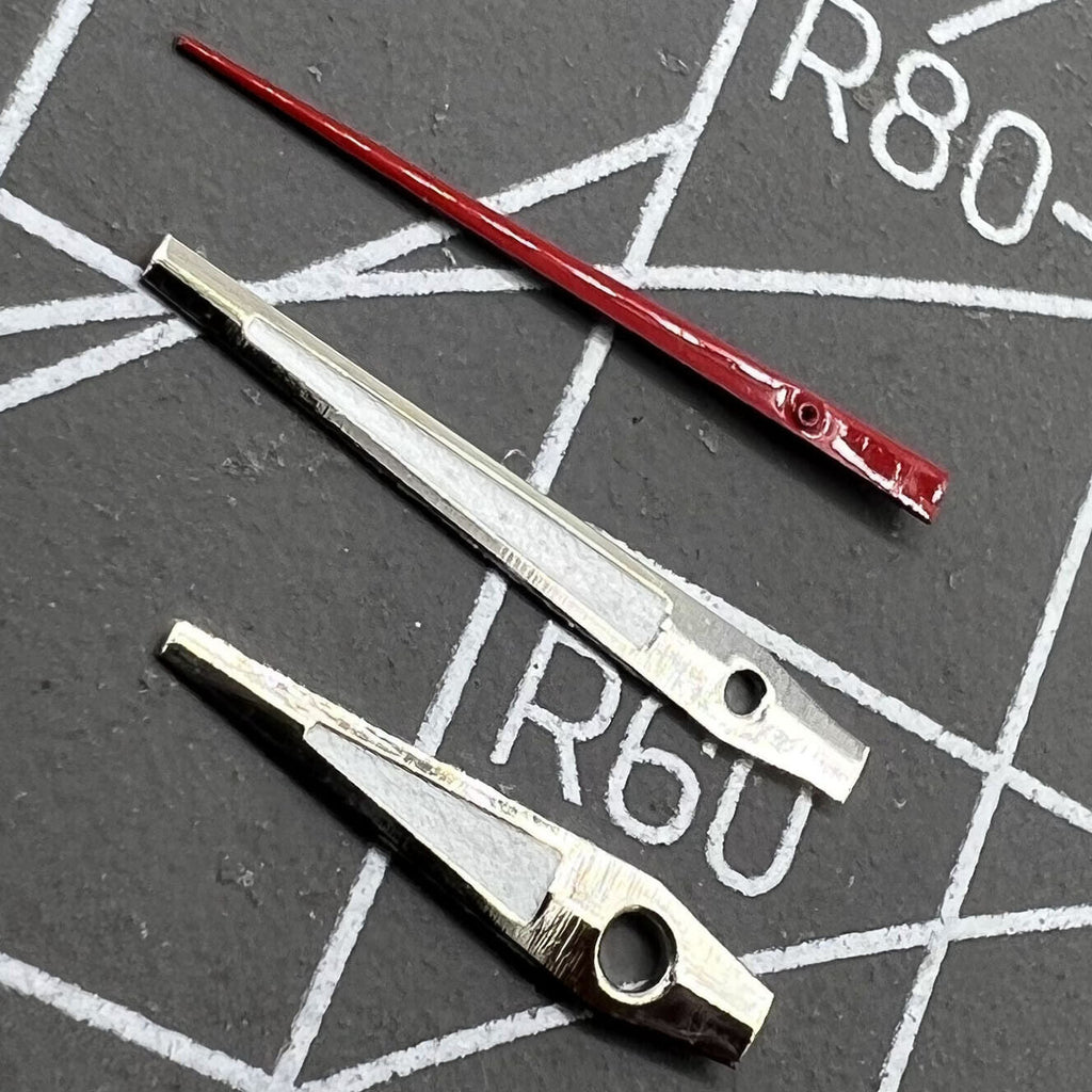 2 Sets/Pack Lume Red Second Sets of Watch Hands for Miyota 2035 Movement