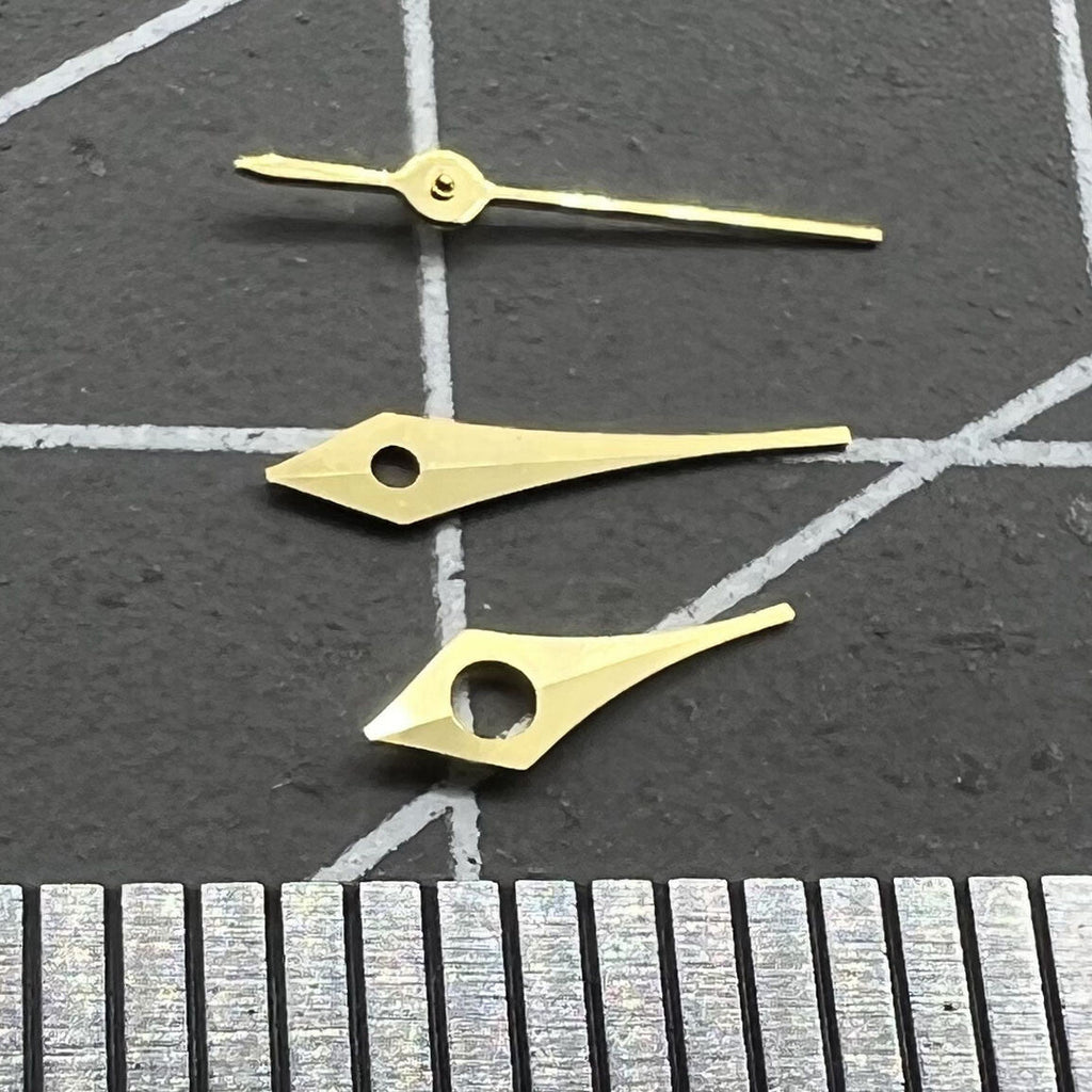 2 Sets/Pack 6.5mm Pointed Golden Trim Hands for Miyota 2315 2035 2036 2115 2305