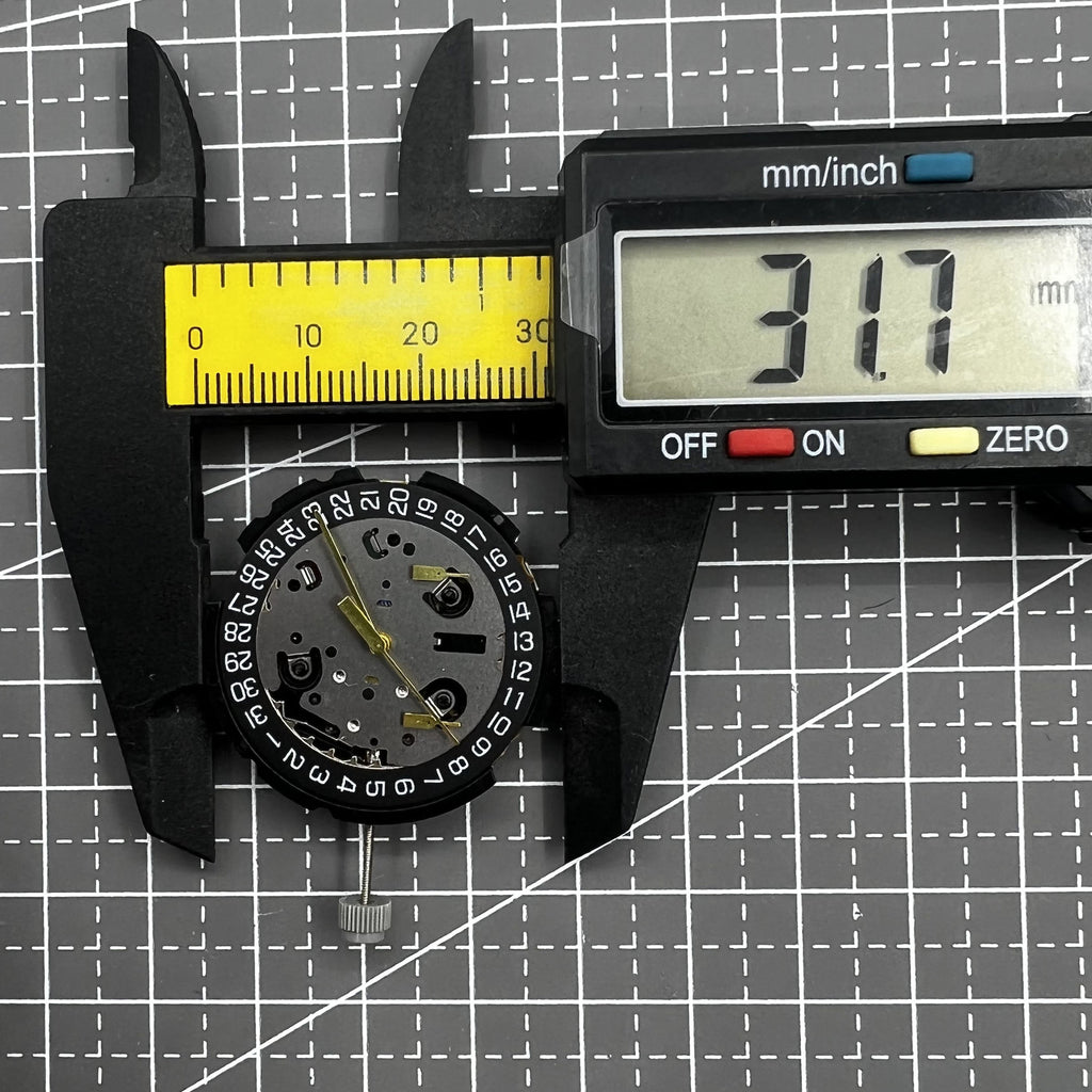 ETA G10.212 Watch Quartz Movement Black Disk 3 Hands Date At 3