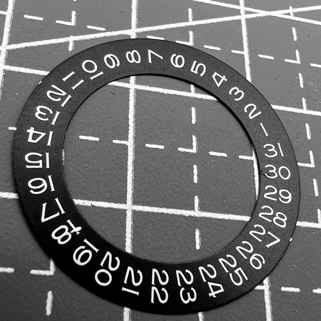 White Font Date Wheel Overlay for ETA2824 2836 Movement Miyota 8215/8200 Date@3