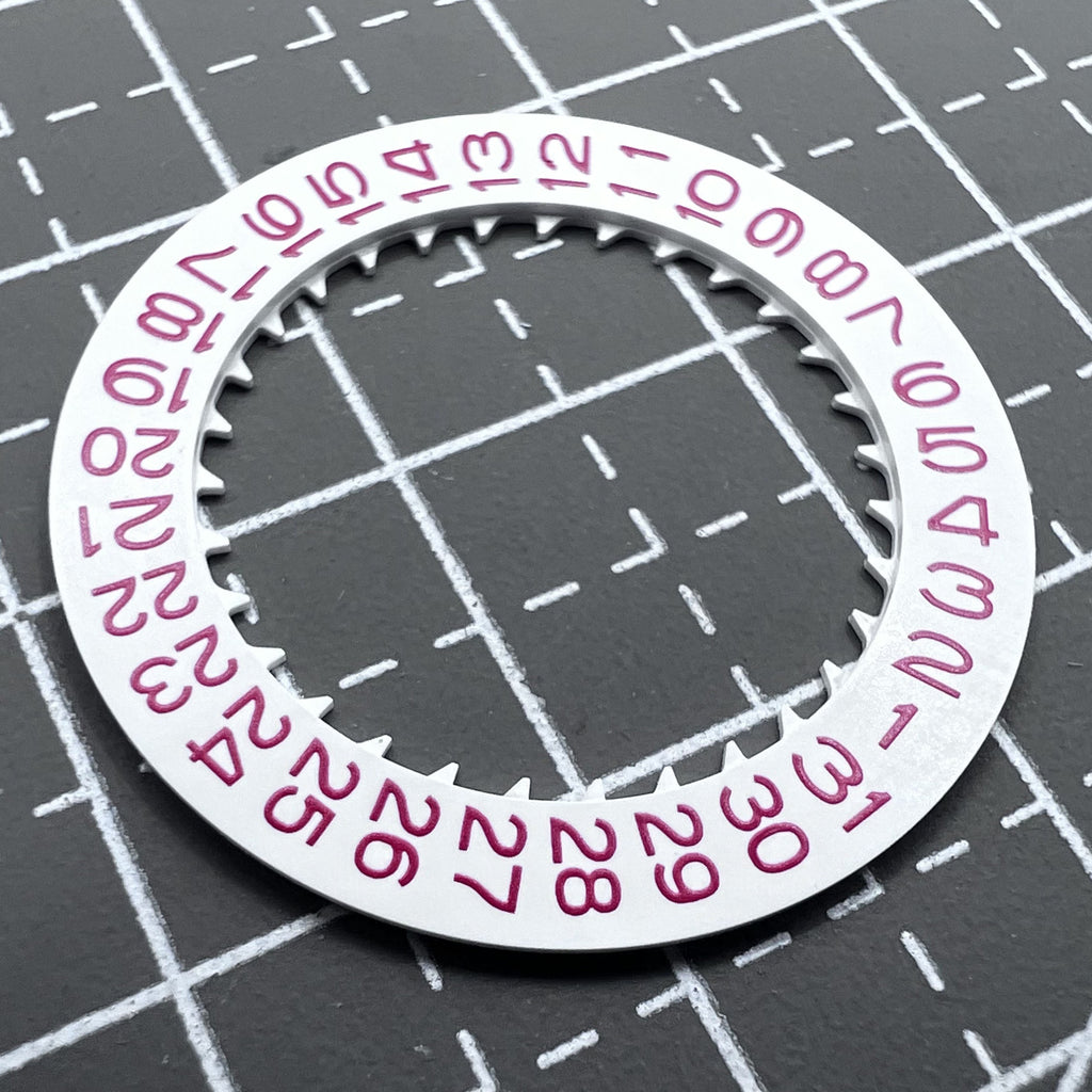 White Background Red Character Disk Date Wheel for Seiko NH35 NH36 Date@3