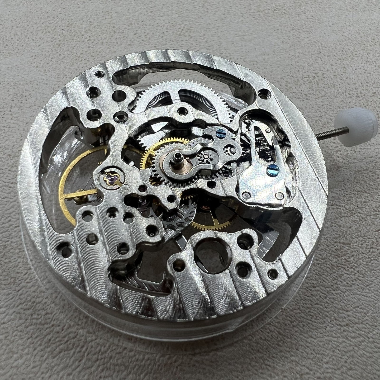 Hollow Silver Manual Winding Mechanical Movement