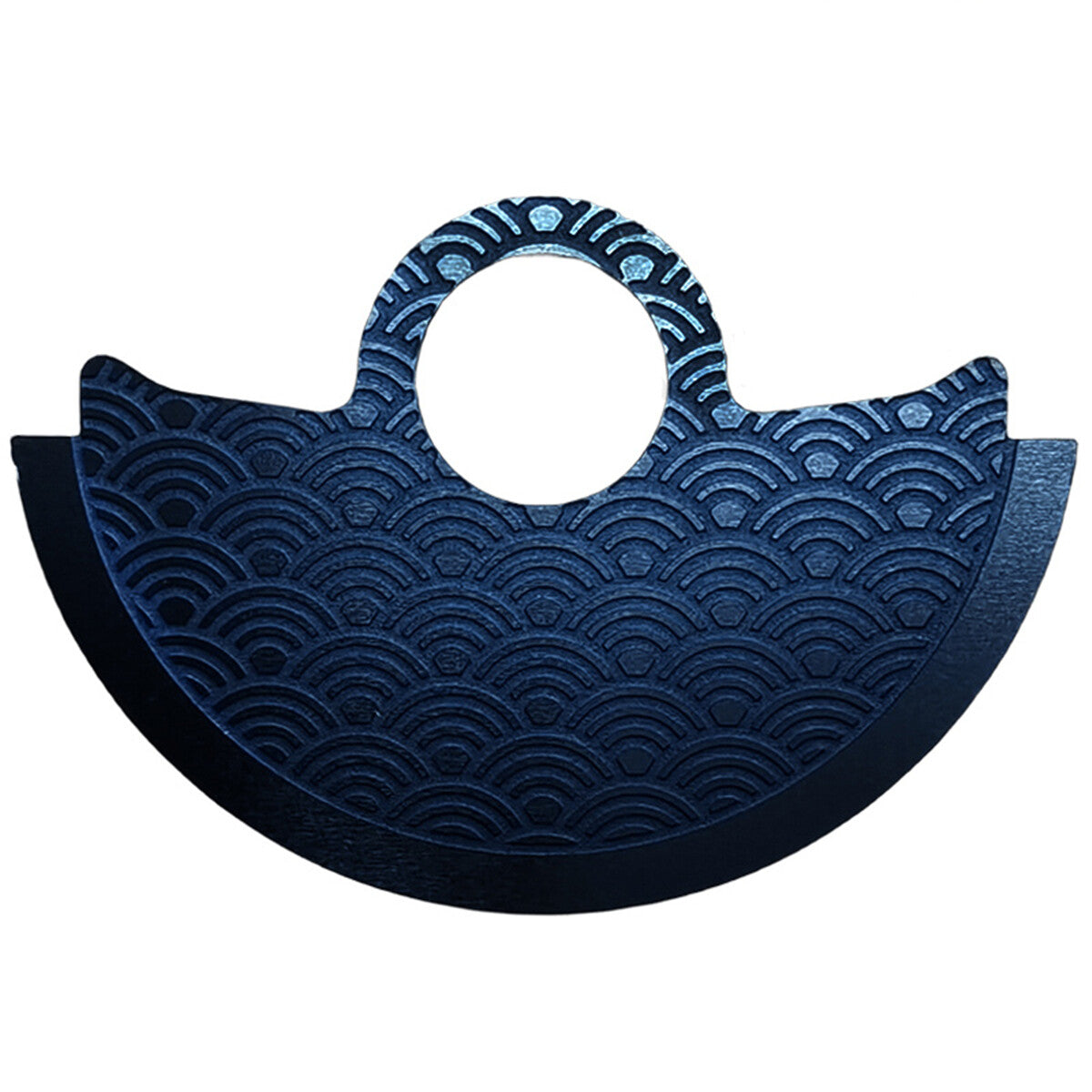 Waved Blue Metal Sheet Overlay for Miyota 9015 Movement Rotor Hammer