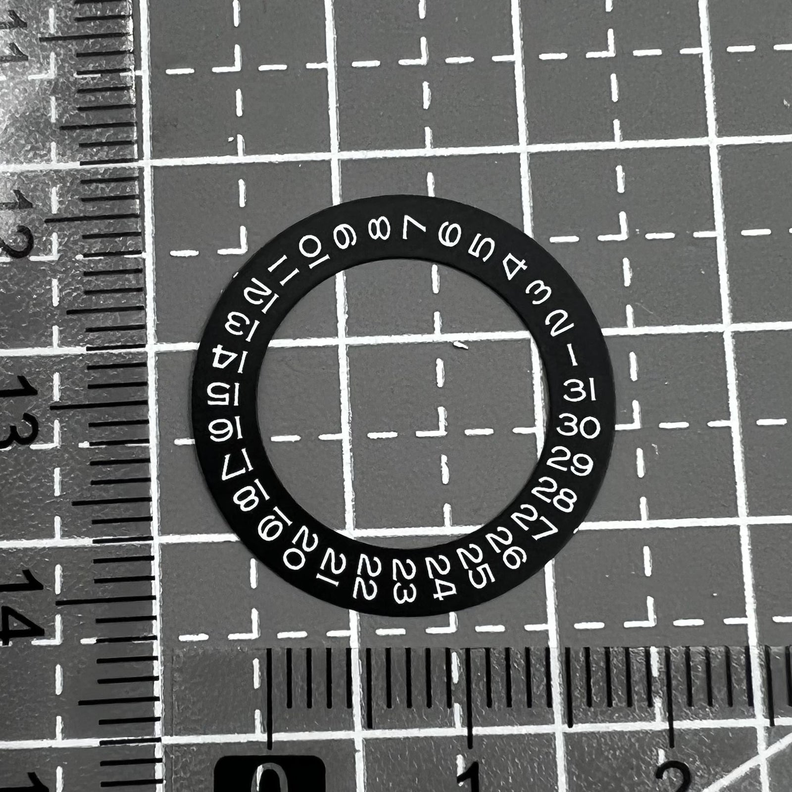White Font Date Wheel Overlay for ETA2824 2836 Movement Miyota 8215/8200 Date@3