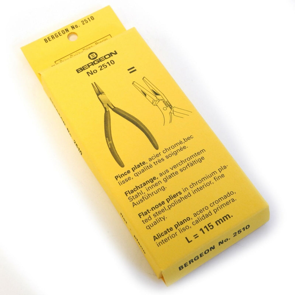 Bergeon 2510 Pliers Flat Nose Smooth Jaw