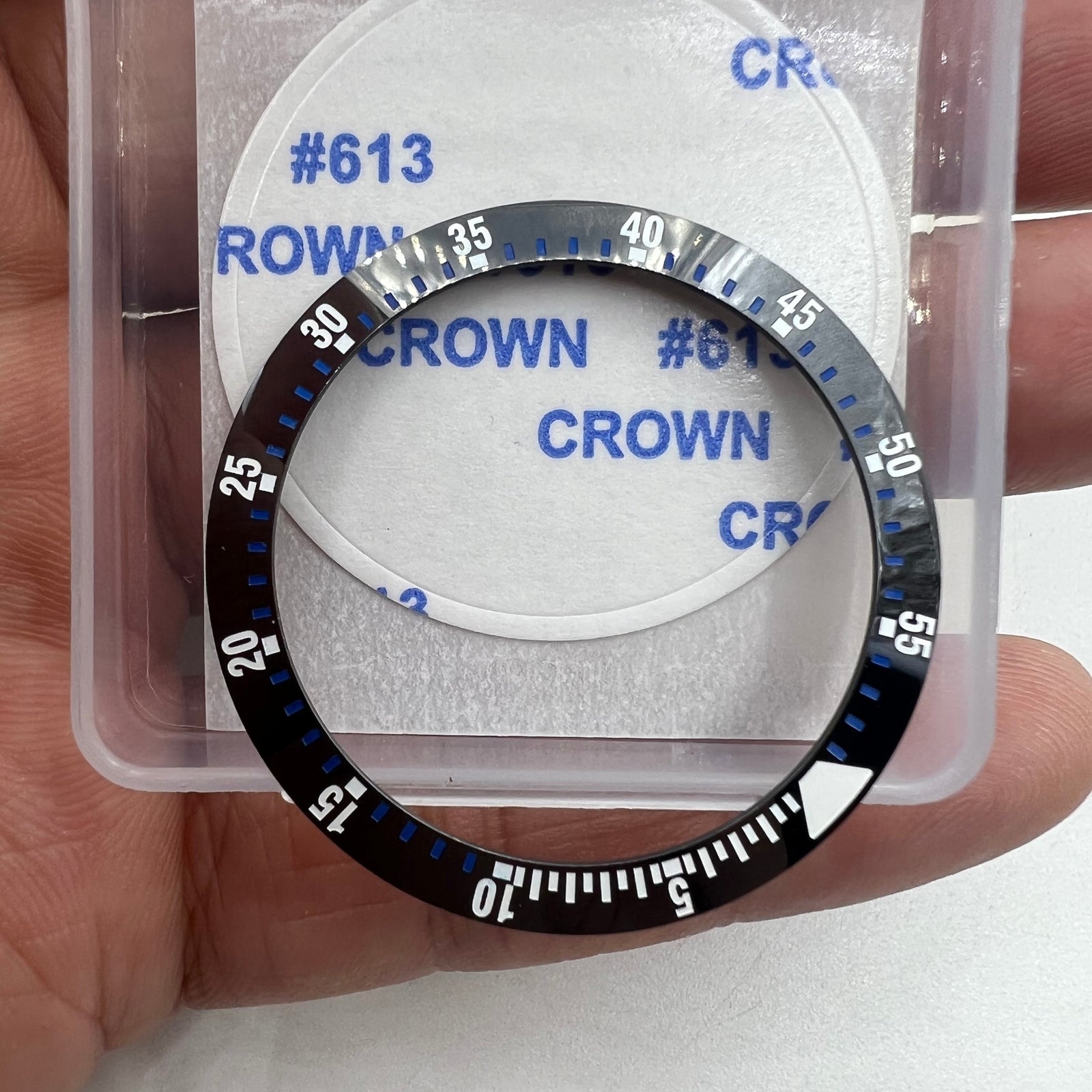 38mm/30.5mm Black Bezel Blue Graduation Ceramic Watch Bezel Insert Watch Parts