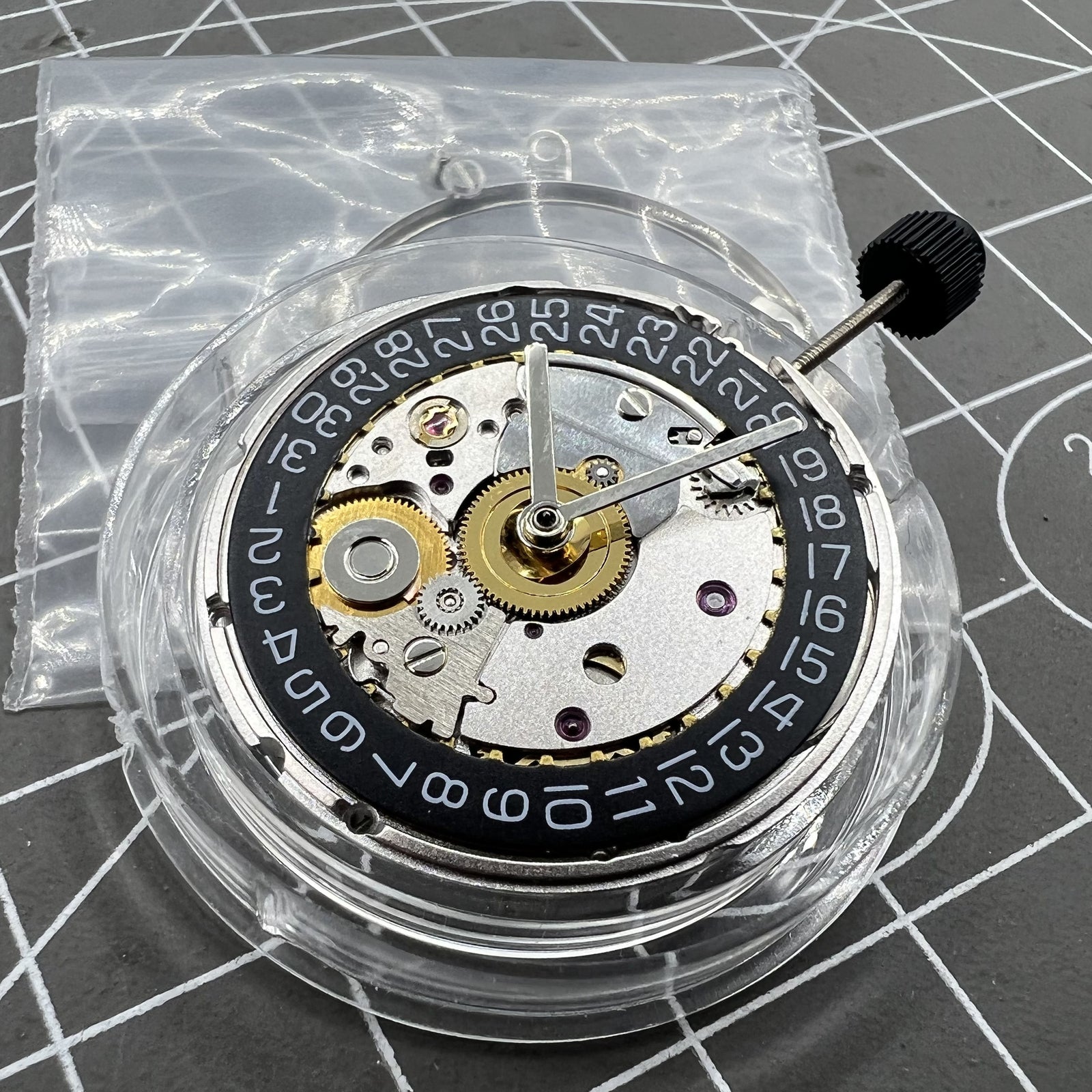 Seagull 2824 Mechanical Movement Single Calendar At 3 Black Dial
