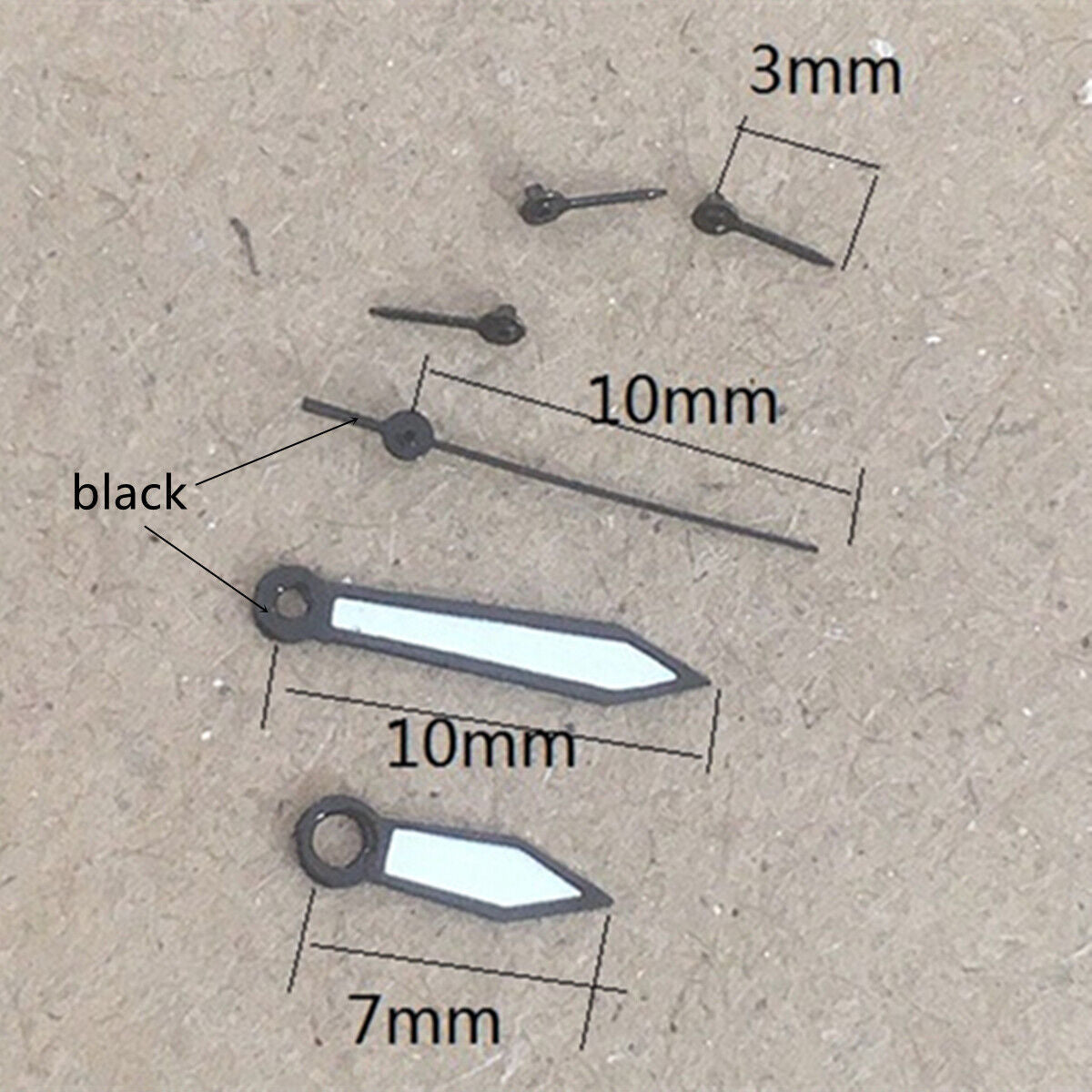 2 Sets White Painted Black Trim Watch Hands for Miyota OS10 OS20 OS22 OS60 OS80
