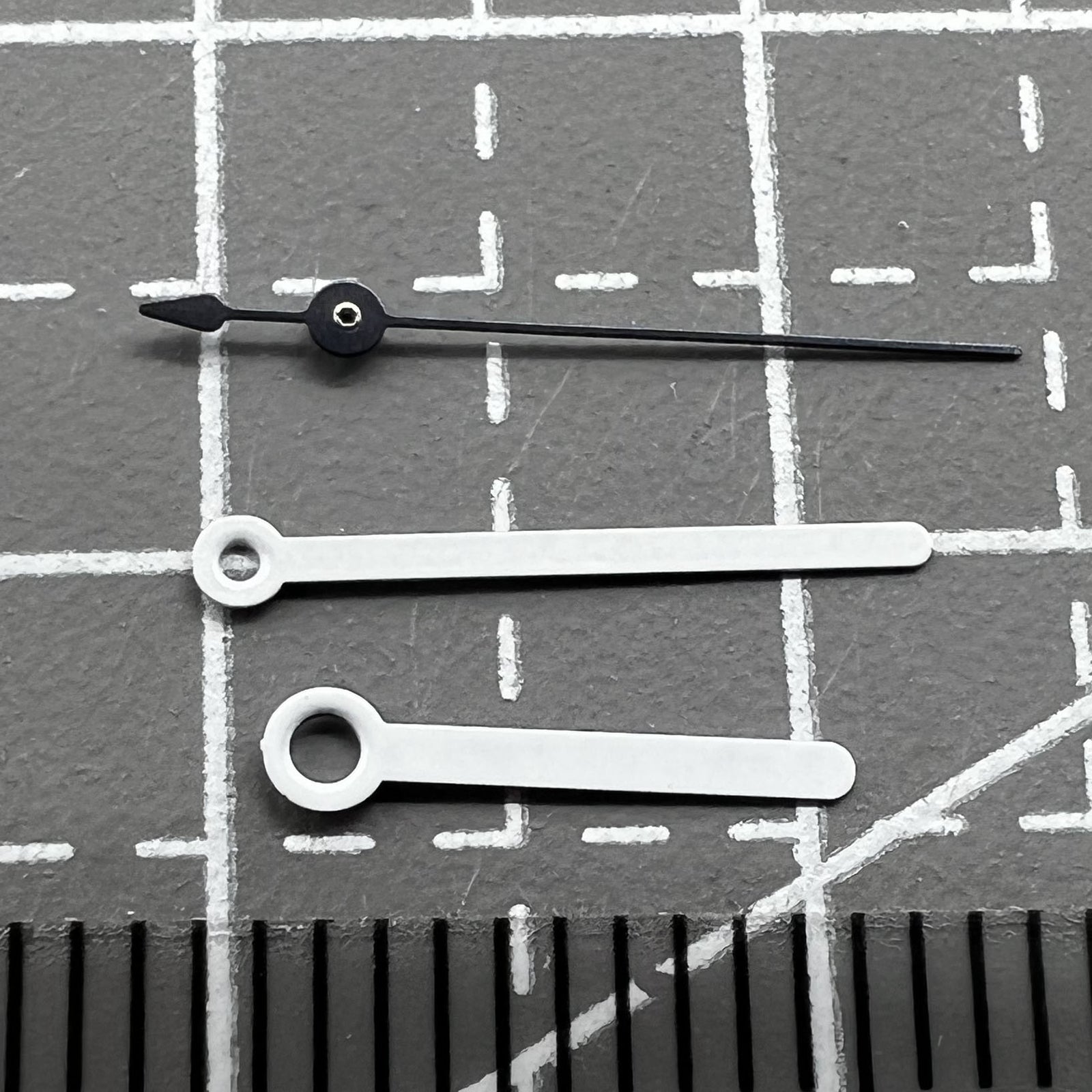 2 Sets/Pack 12mm Round Pointed White Painted Hands Set for Ronda 515 Movement