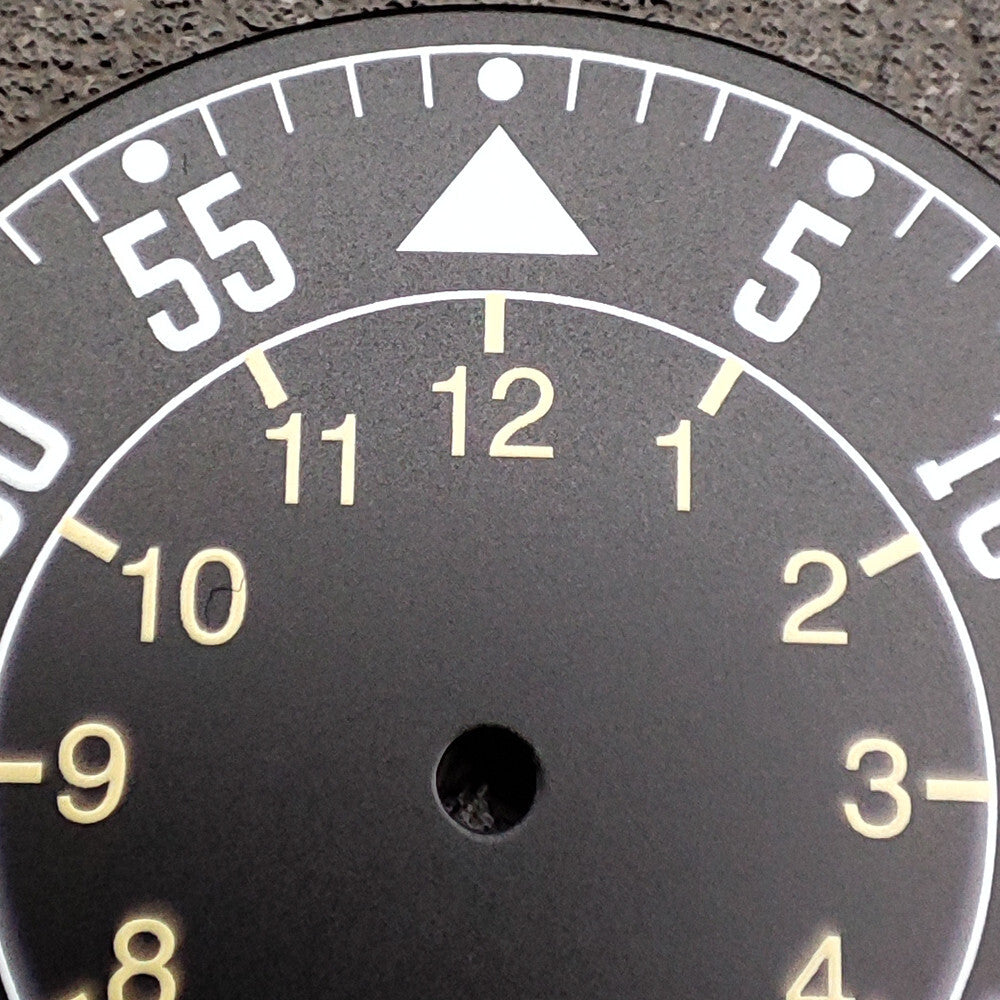 33.8mm Green Luminous Black Pilot Watch Dial for NH35 Movement Watch Repair Part