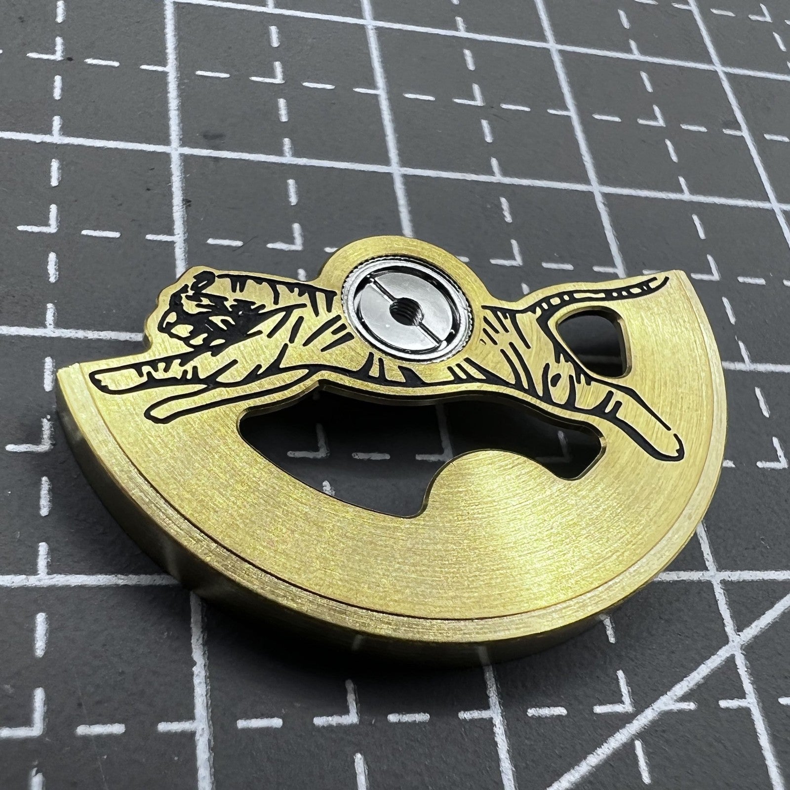 Golden Tiger Carved Rotor Oscillating Weight for Seiko NH35 NH36 Movement