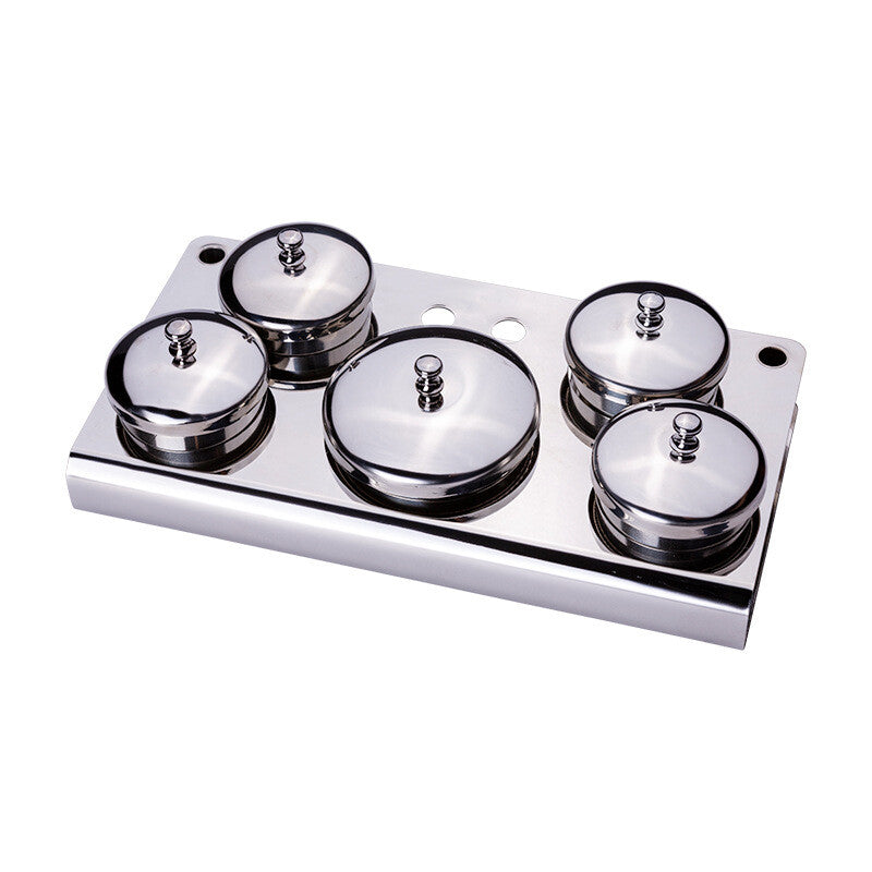 5 Jars Stainless Steel Watch Oil Washing Jar Watch Repair Tool for Watchmaker