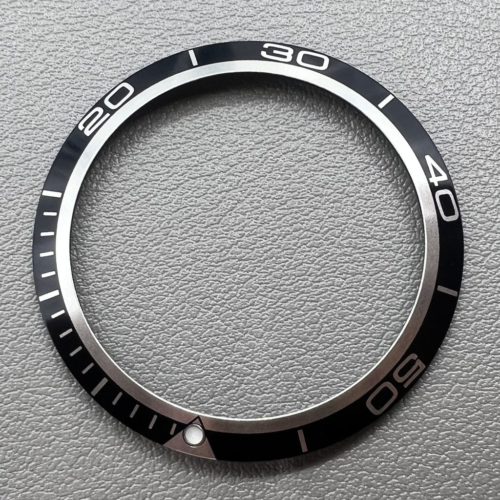 38mm Black Aluminium AlloyWatch Bezel Insert for Omega Seamaster 600