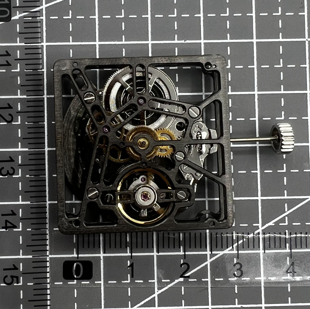 HZ1B01D Black Hollow Square Automatic Mechanical Movement