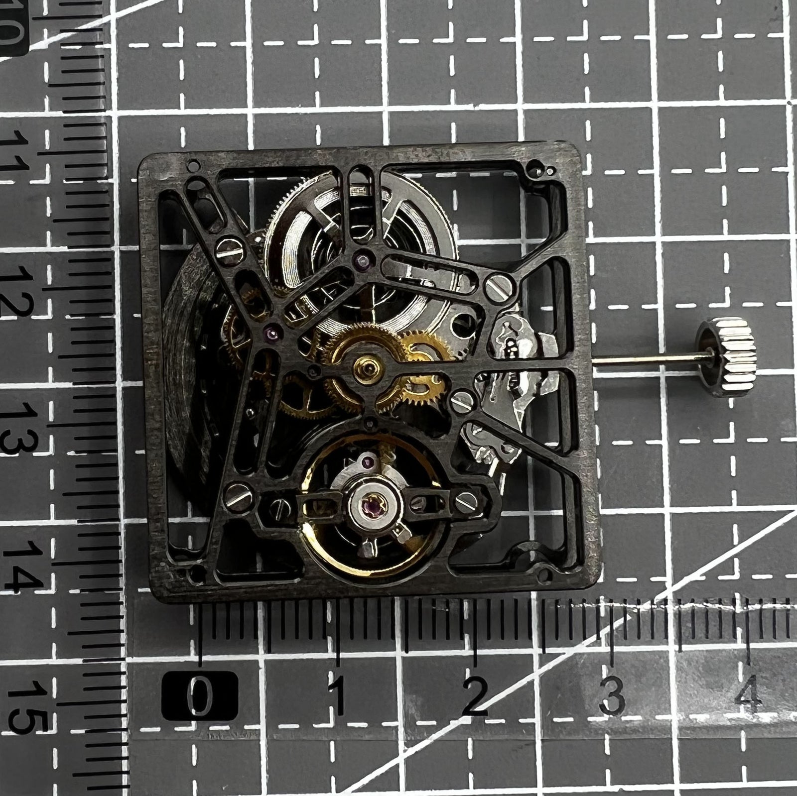 HZ1B01D Black Hollow Square Automatic Mechanical Movement