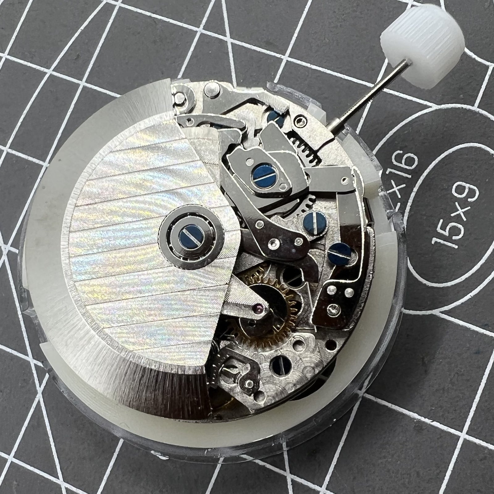 Shanghai 7750 Automatic Mechanical Movement Black Day Date Small Second@9