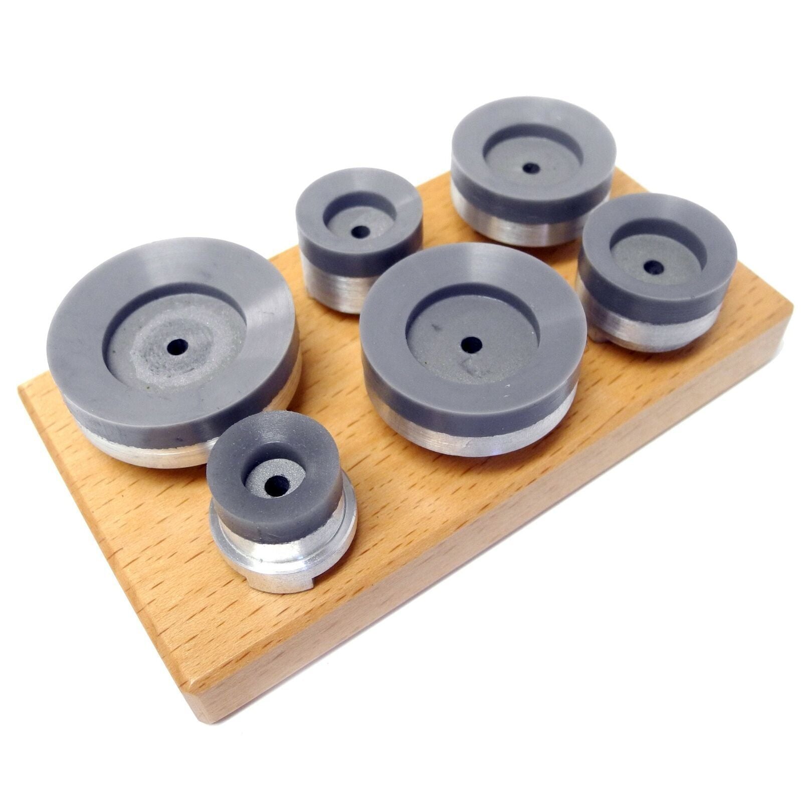 Swiss Bergeon 5700-62-6 Die Set Of 6 Suction Upper Dies Round Heads In Adiprene